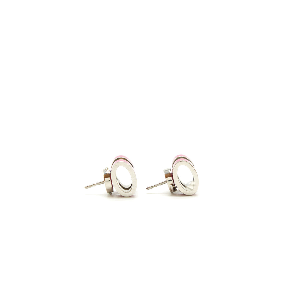 HERMES POP H EARRINGS DARK PINK SHW