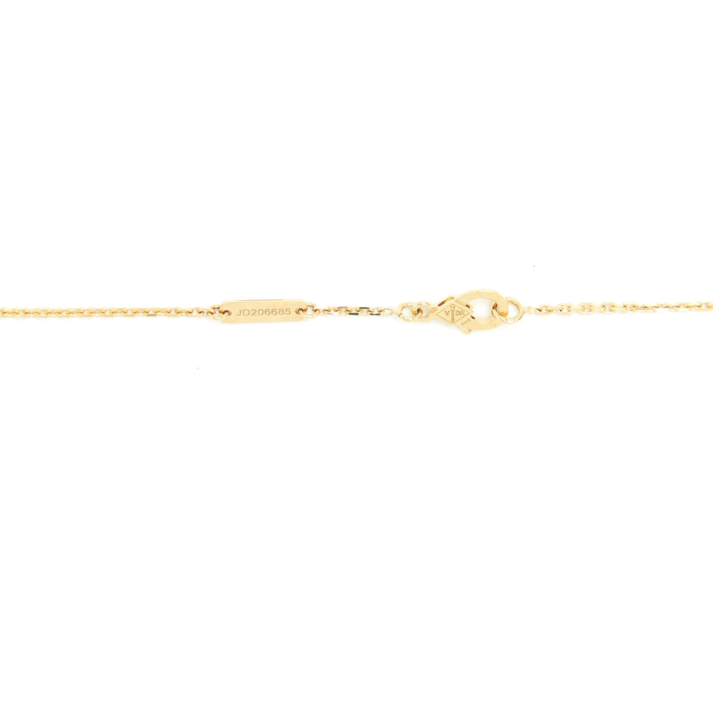 VAN CLEEF AND ARPELS VINTAGE ALHAMBRA PENDANT YELLOW GOLD WITH MOTHER OF PEARL
