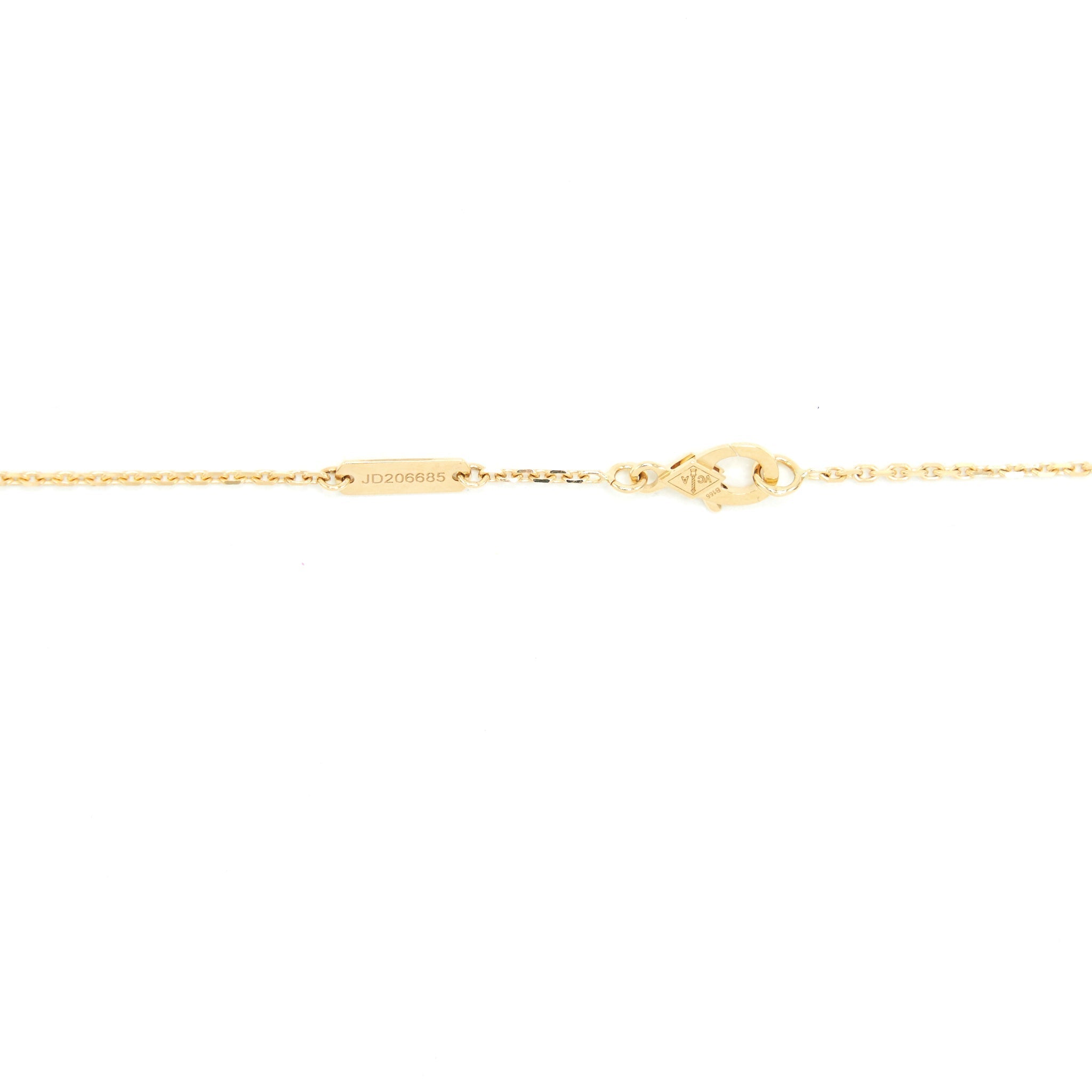 VAN CLEEF AND ARPELS VINTAGE ALHAMBRA PENDANT YELLOW GOLD WITH MOTHER OF PEARL