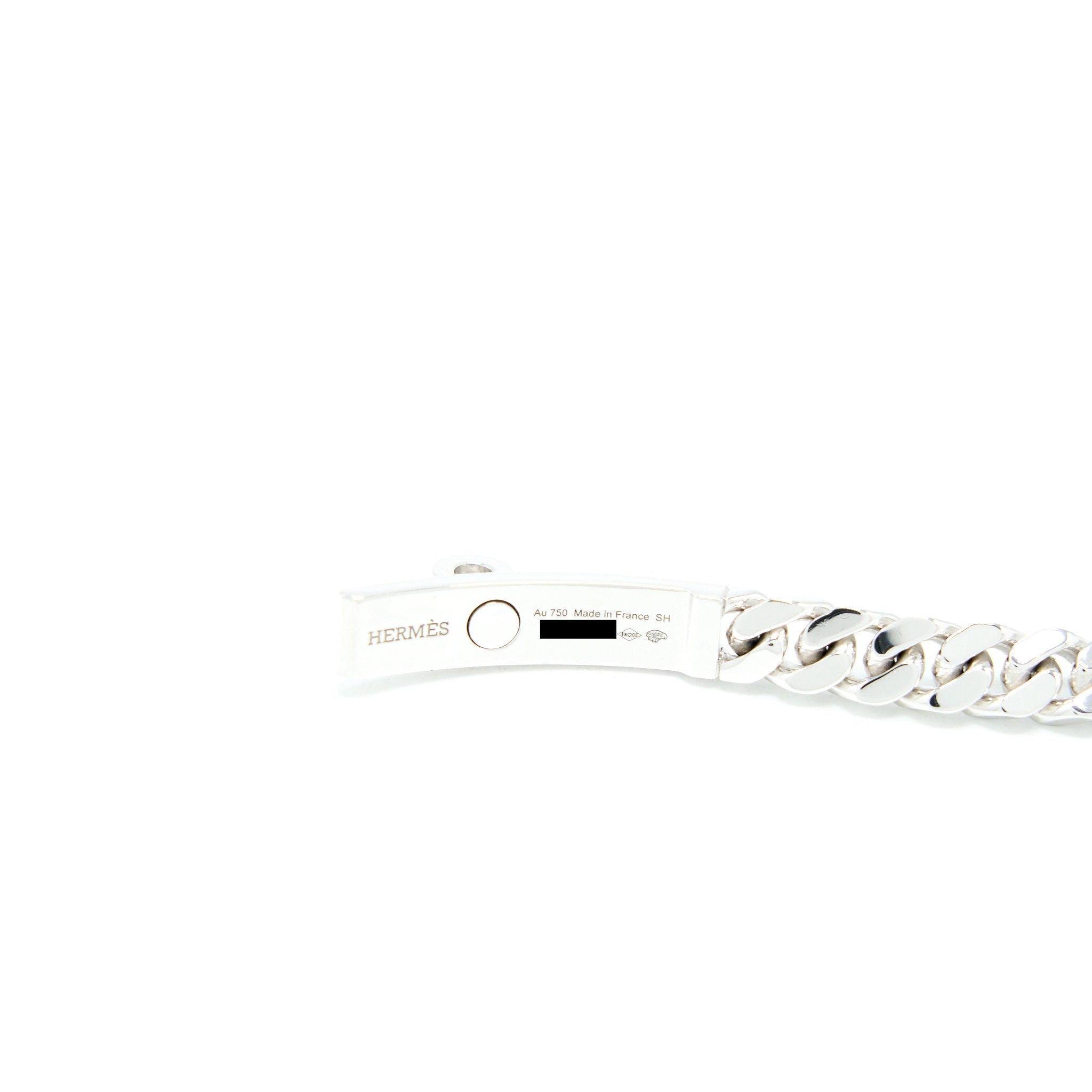 HERMES KELLY GOURMETTE BRACELET WHITE GOLD, DIAMONDS