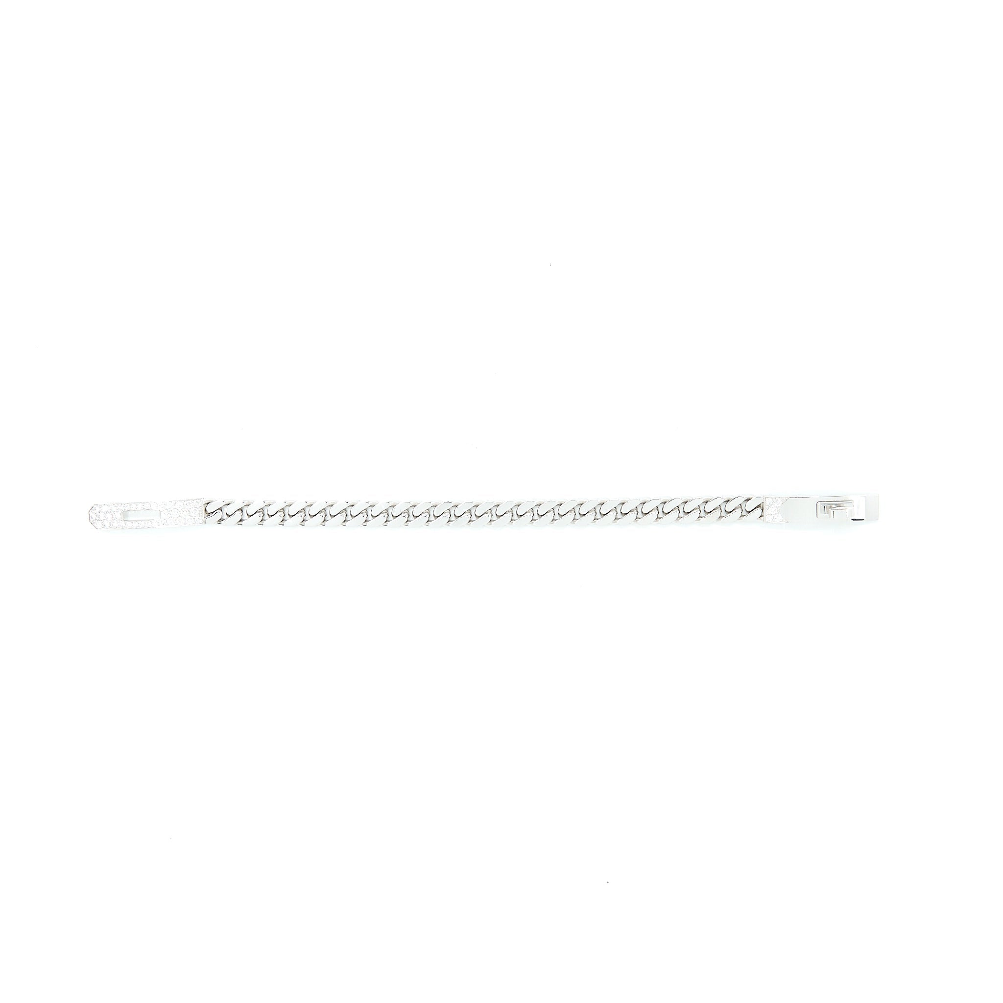 HERMES KELLY GOURMETTE BRACELET WHITE GOLD, DIAMONDS