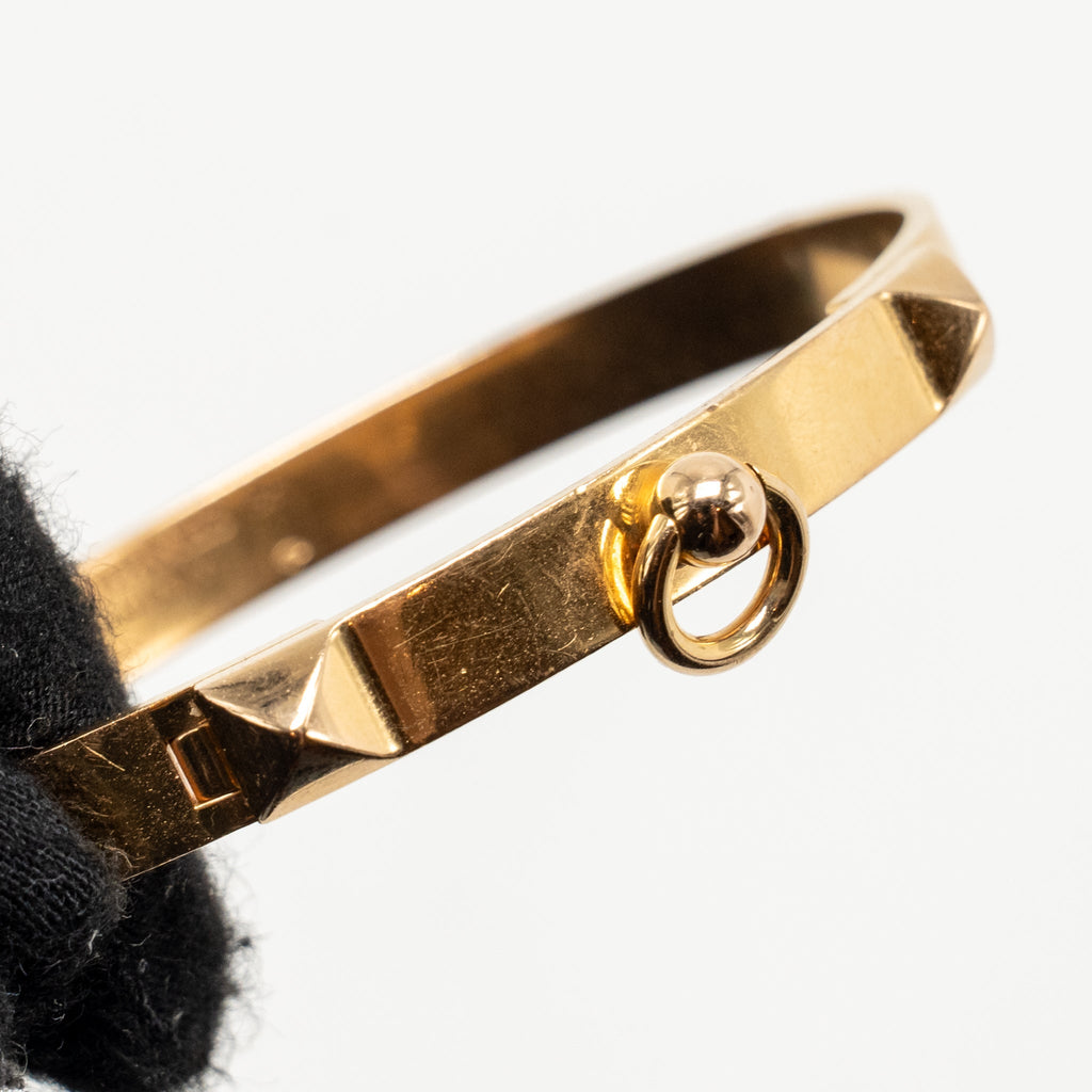 HERMES COLLIER DE CHIEN BRACELET ROSE GOLD
