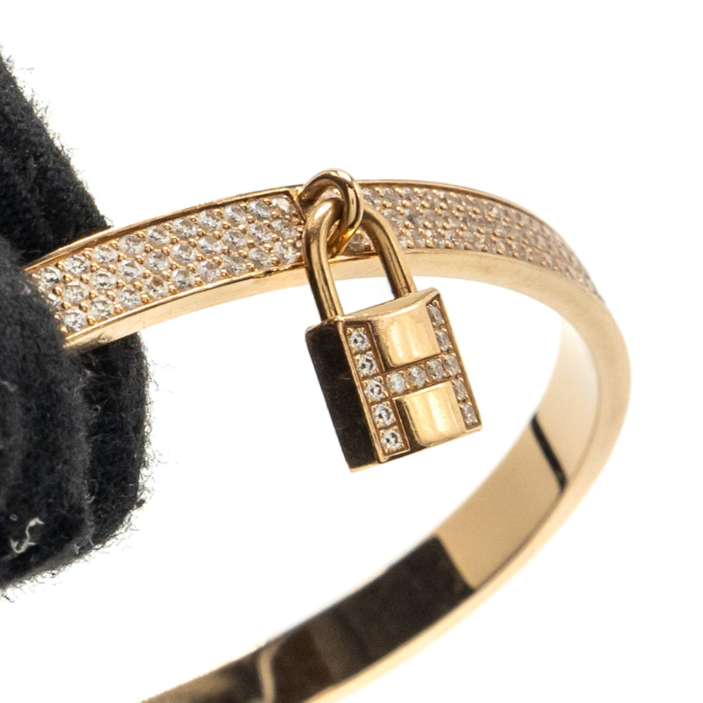 HERMES KELLY CADENAS BRACELET ROSE GOLD/DIAMONDS