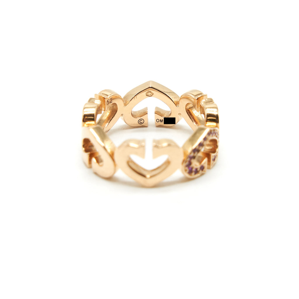 CARTIER HEARTS & SYMBOLS PINK GOLD RING