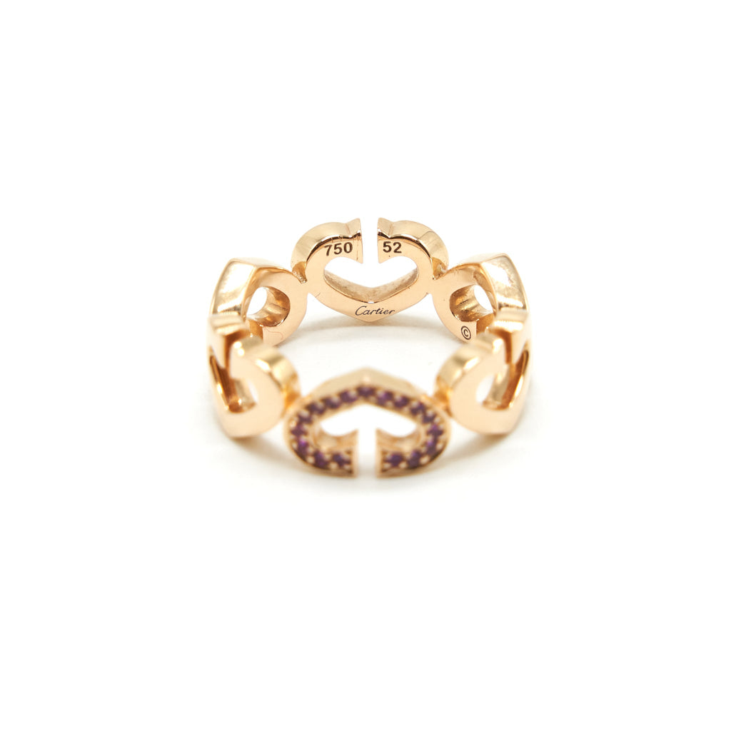 CARTIER HEARTS & SYMBOLS PINK GOLD RING