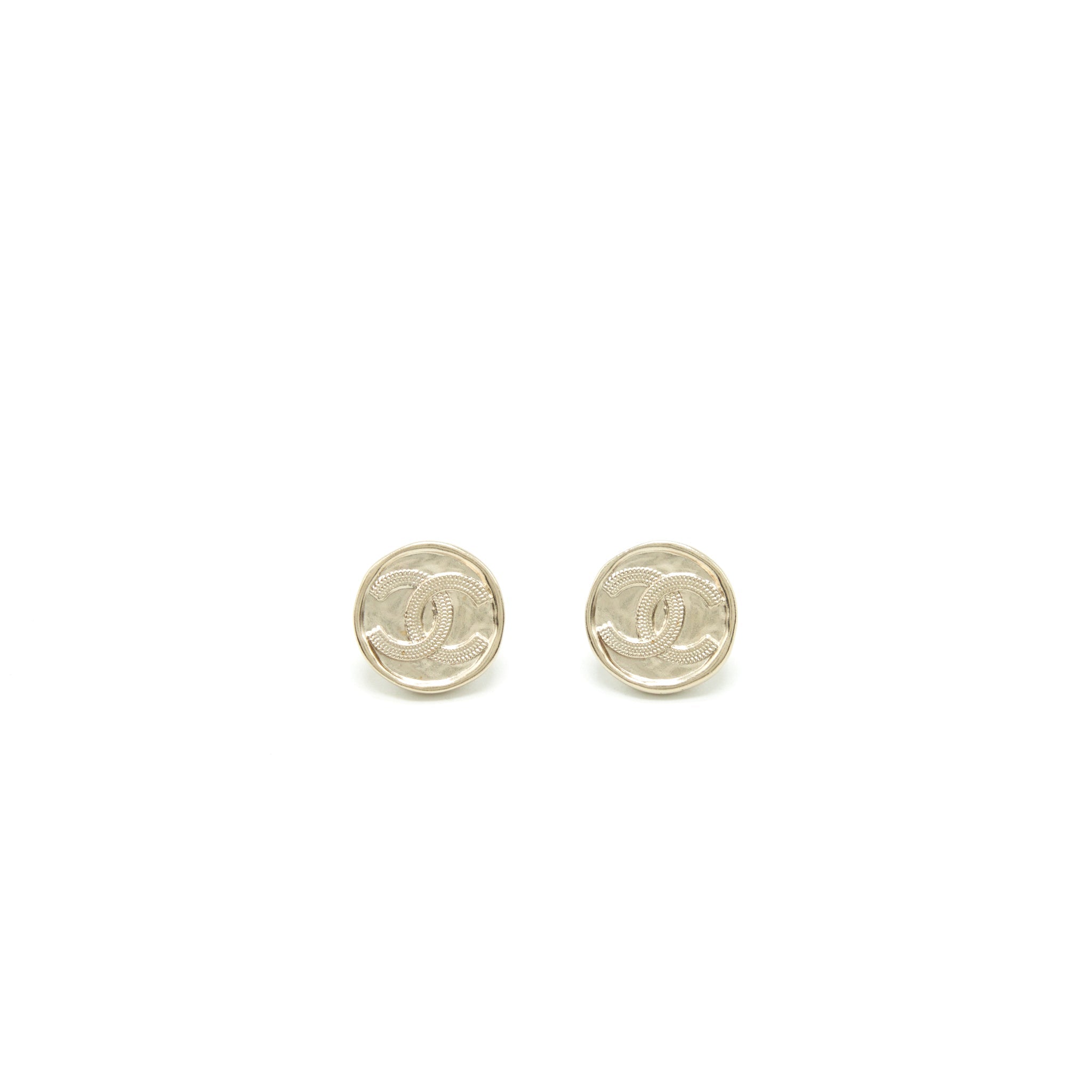 CHANEL MINI COIN CC EARRINGS LGHW
