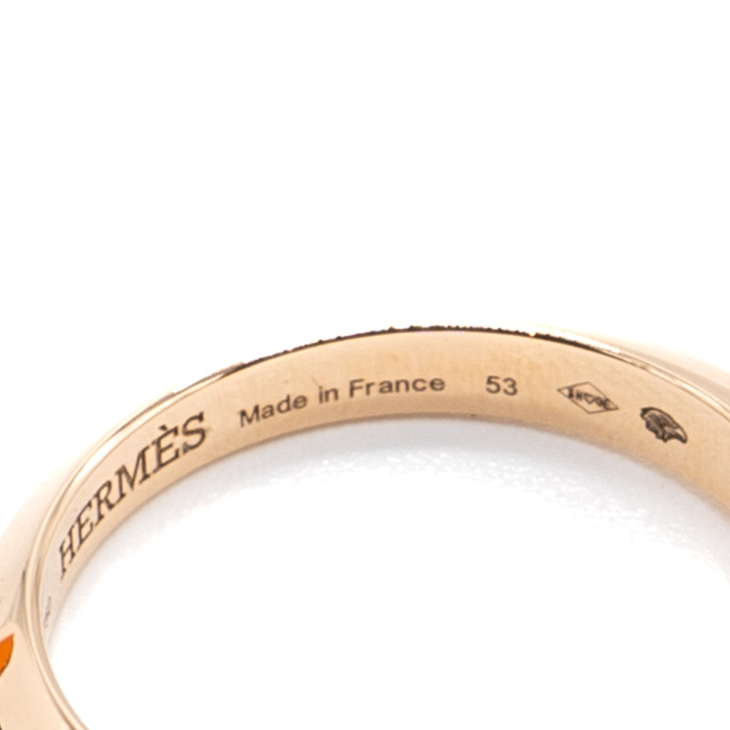HERMES CLOU DE FORGE RING ROSE GOLD WITH DIAMONDS