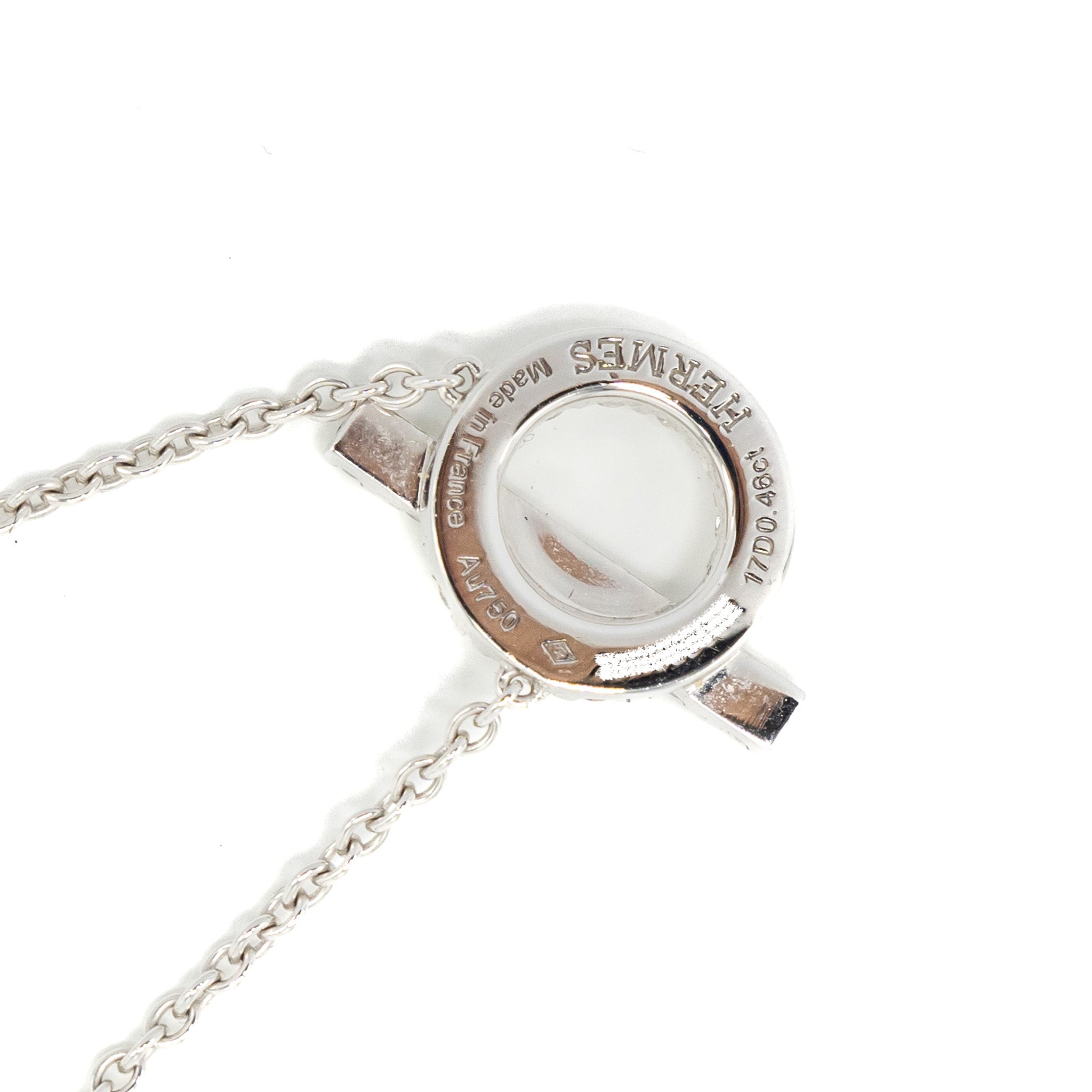 HERMES FINESSE PENDANT WHITE GOLD DIAMONDS