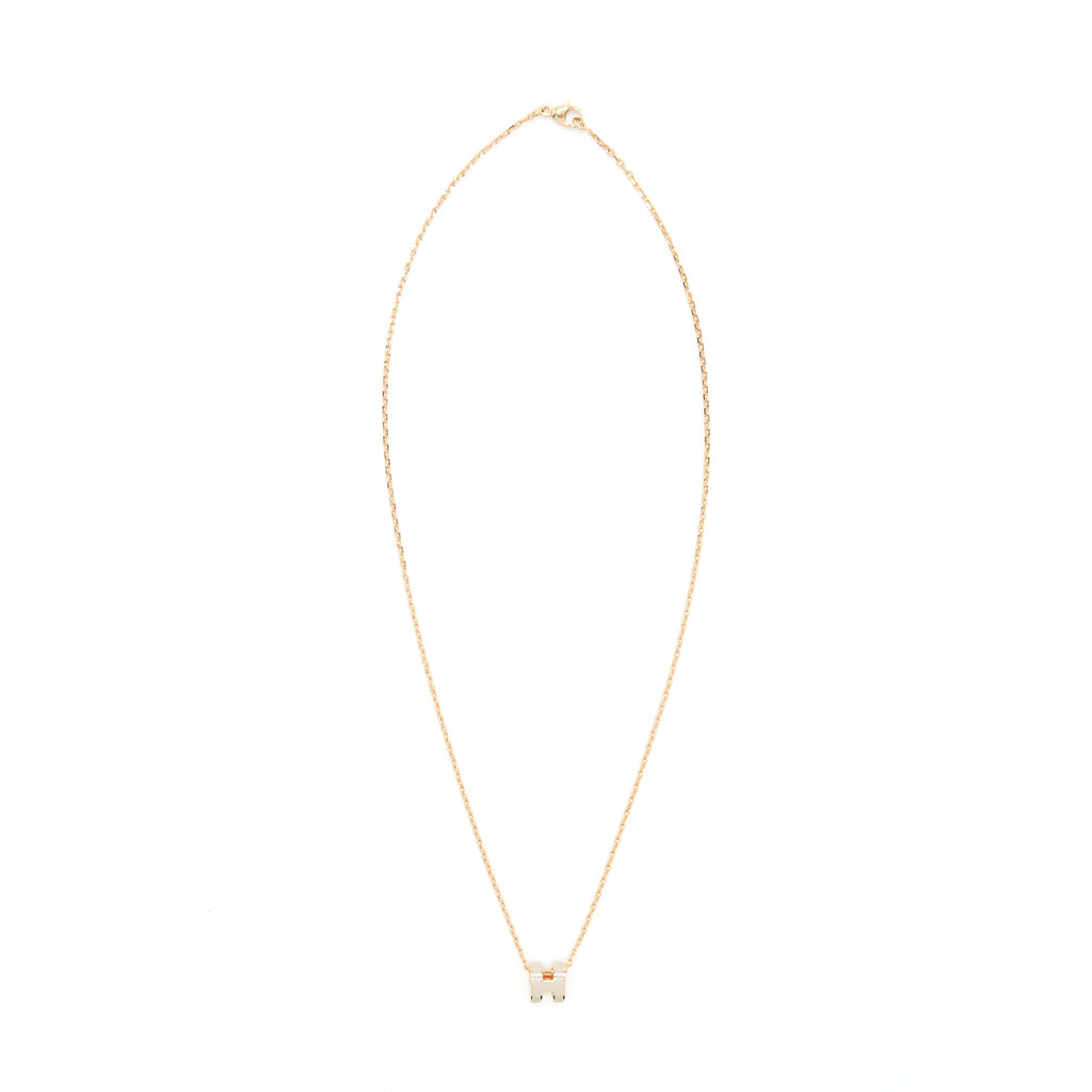 HERMES MINI POP H PENDANT MARRON GLACE GHW