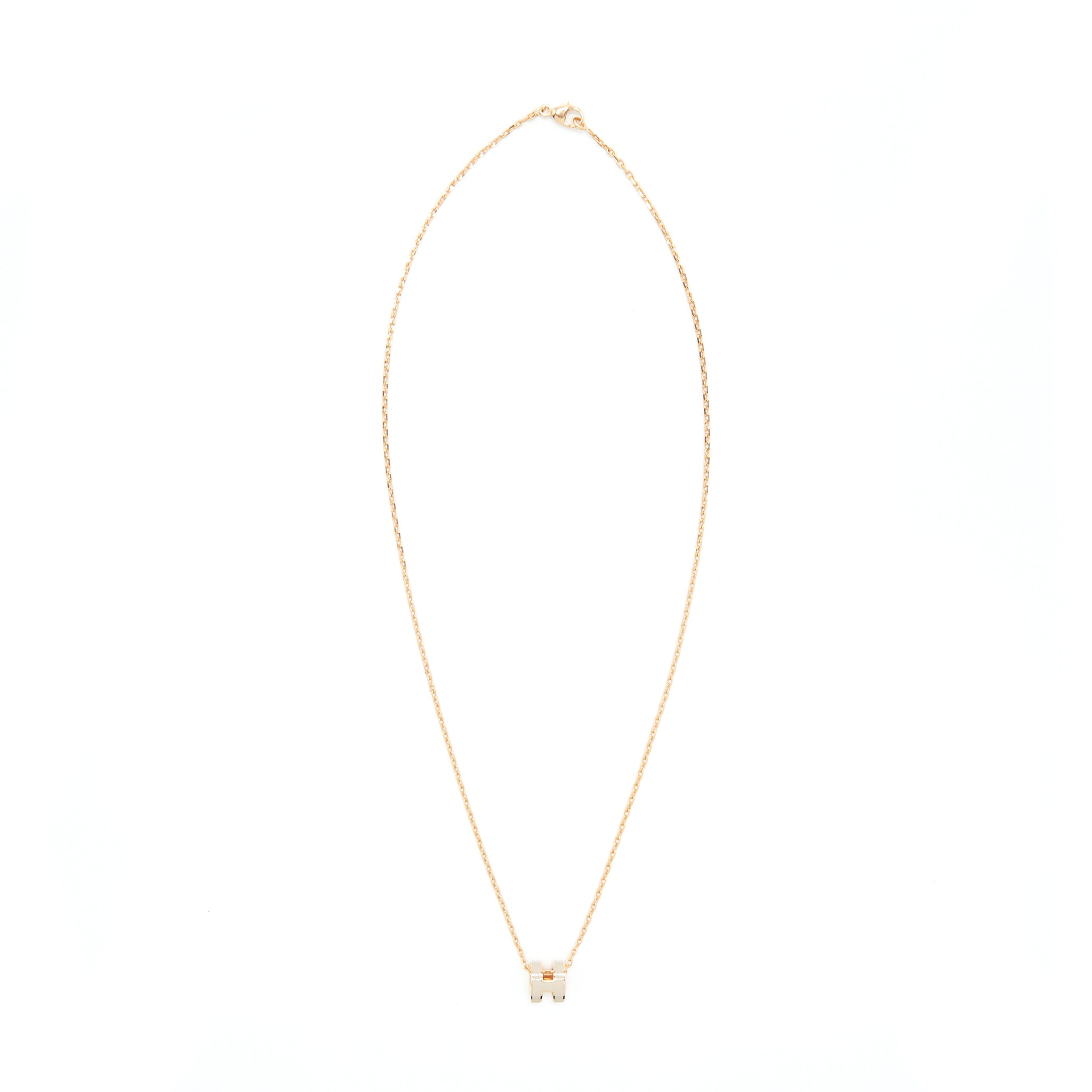 HERMES MINI POP H PENDANT MARRON GLACE GHW
