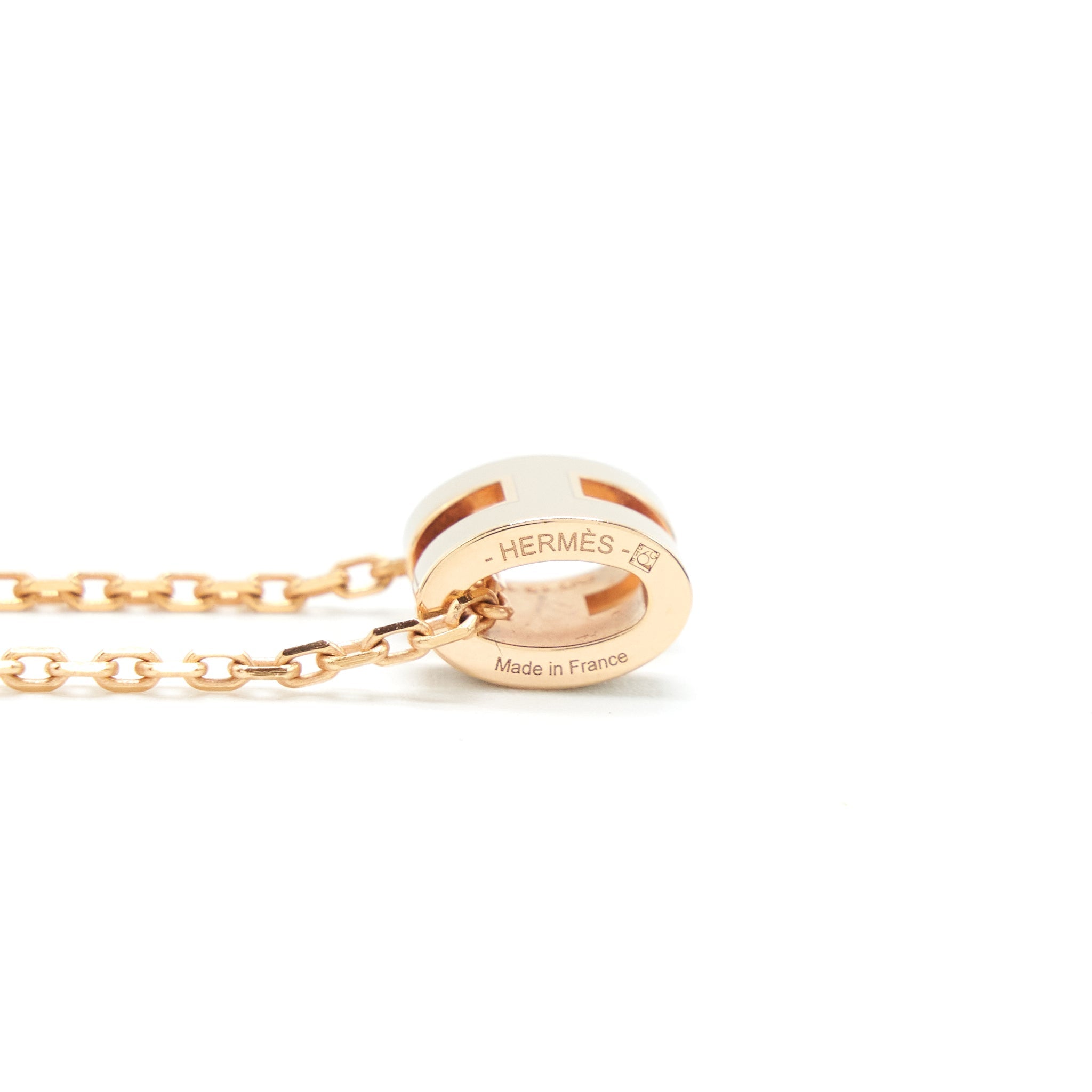 HERMES MINI POP H PENDANT MARRON GLACE GHW