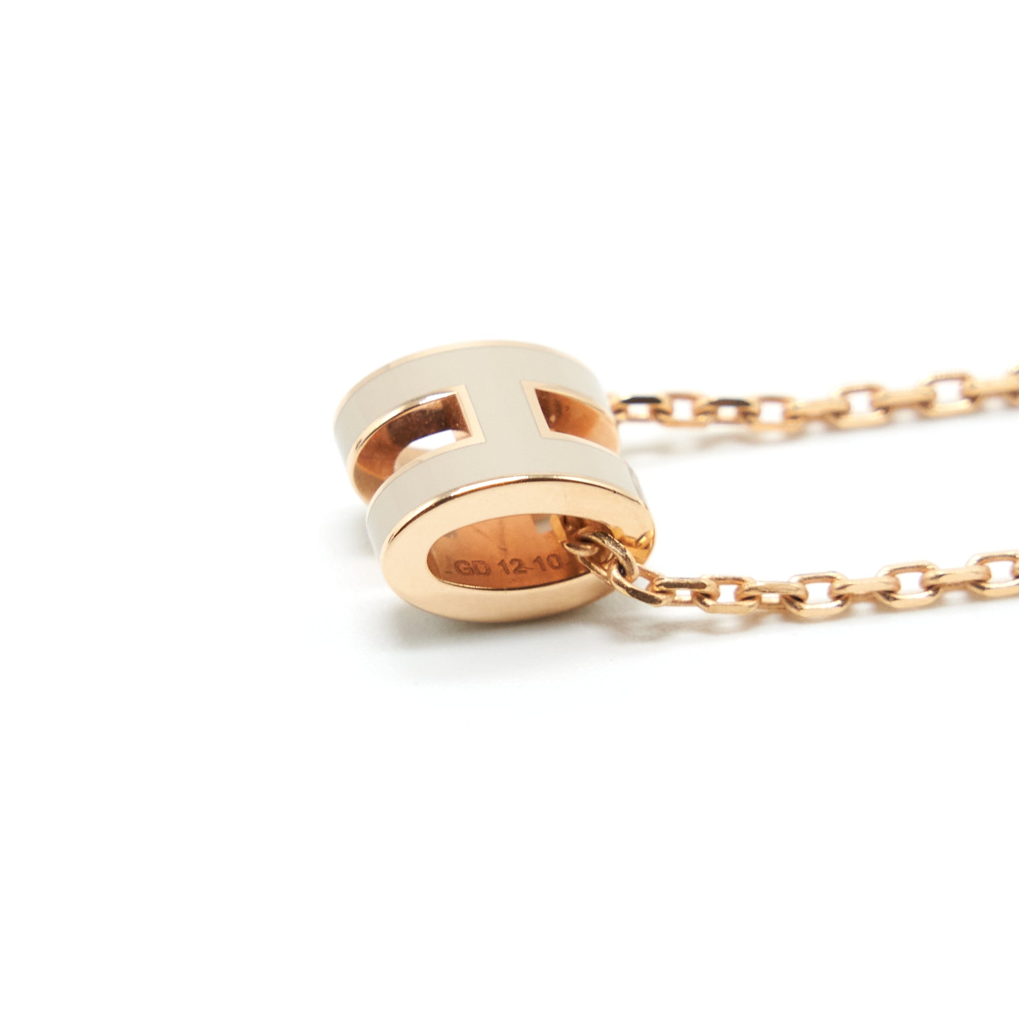 HERMES MINI POP H PENDANT MARRON GLACE GHW