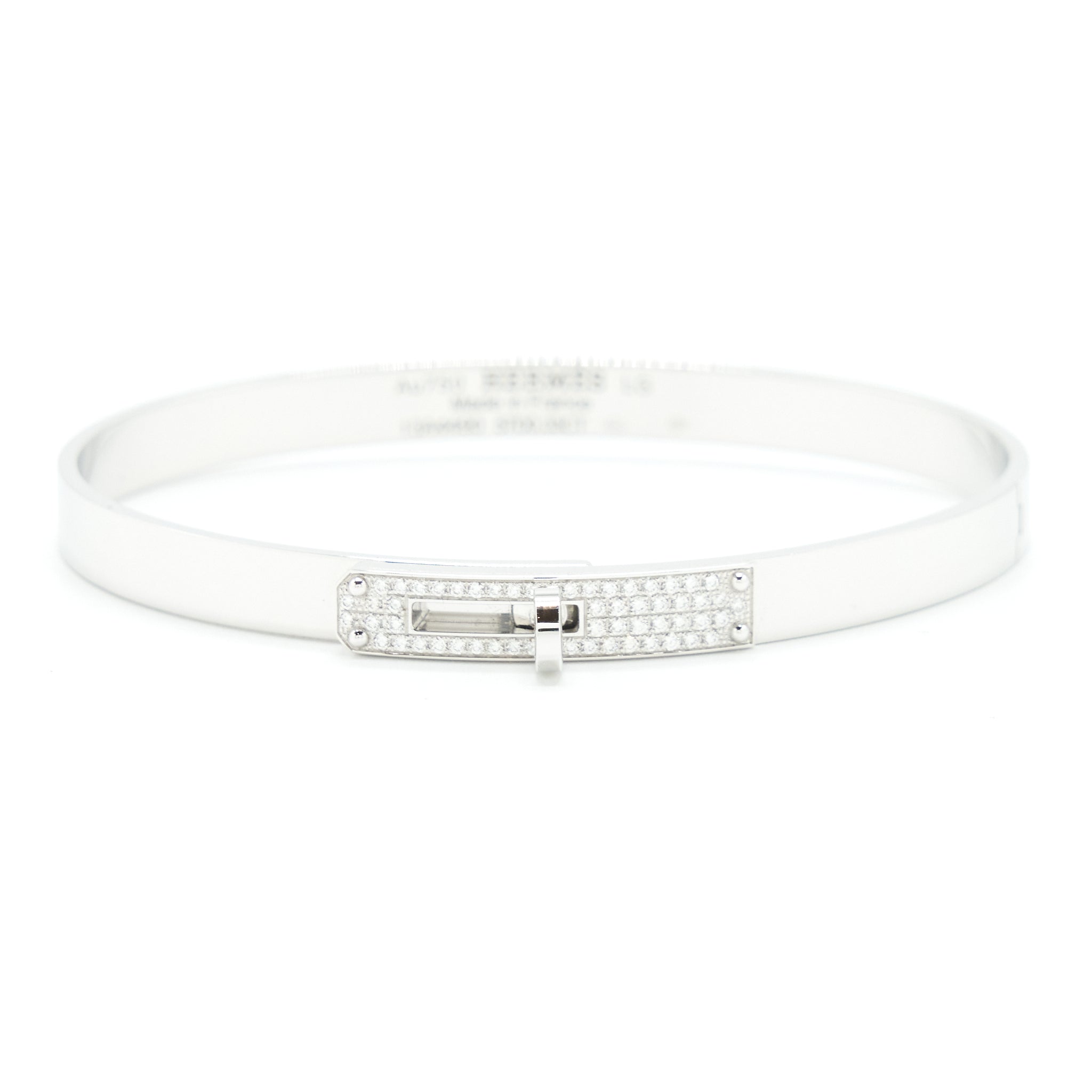 HERMES KELLY BRACELET IN WHITE GOLD WITH DIAMONDS