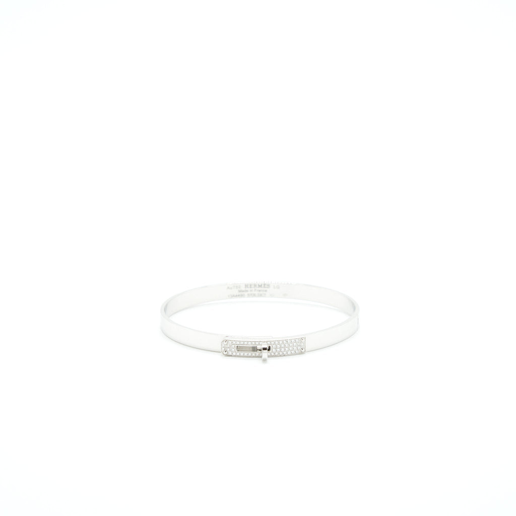 HERMES KELLY BRACELET IN WHITE GOLD WITH DIAMONDS