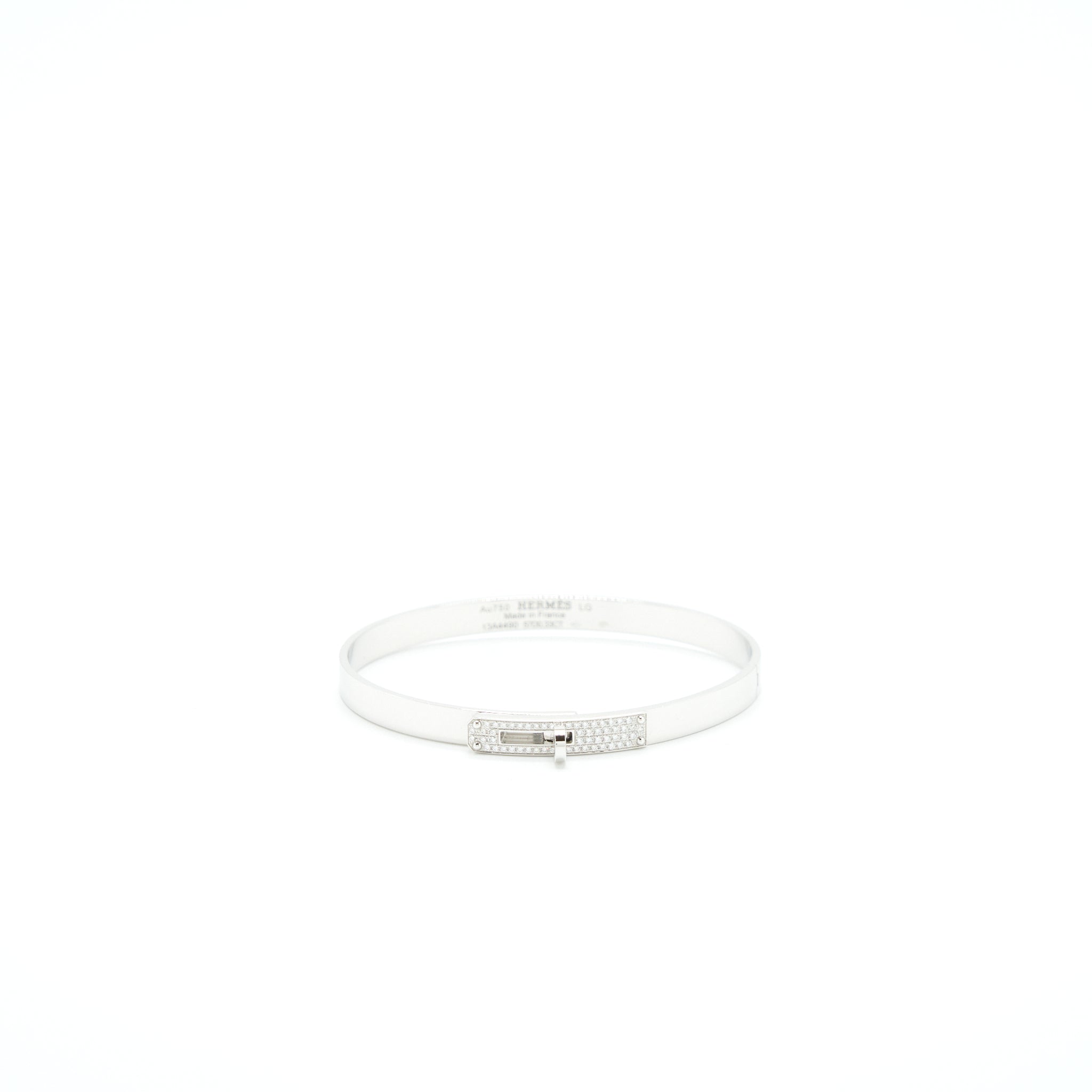 HERMES KELLY BRACELET IN WHITE GOLD WITH DIAMONDS