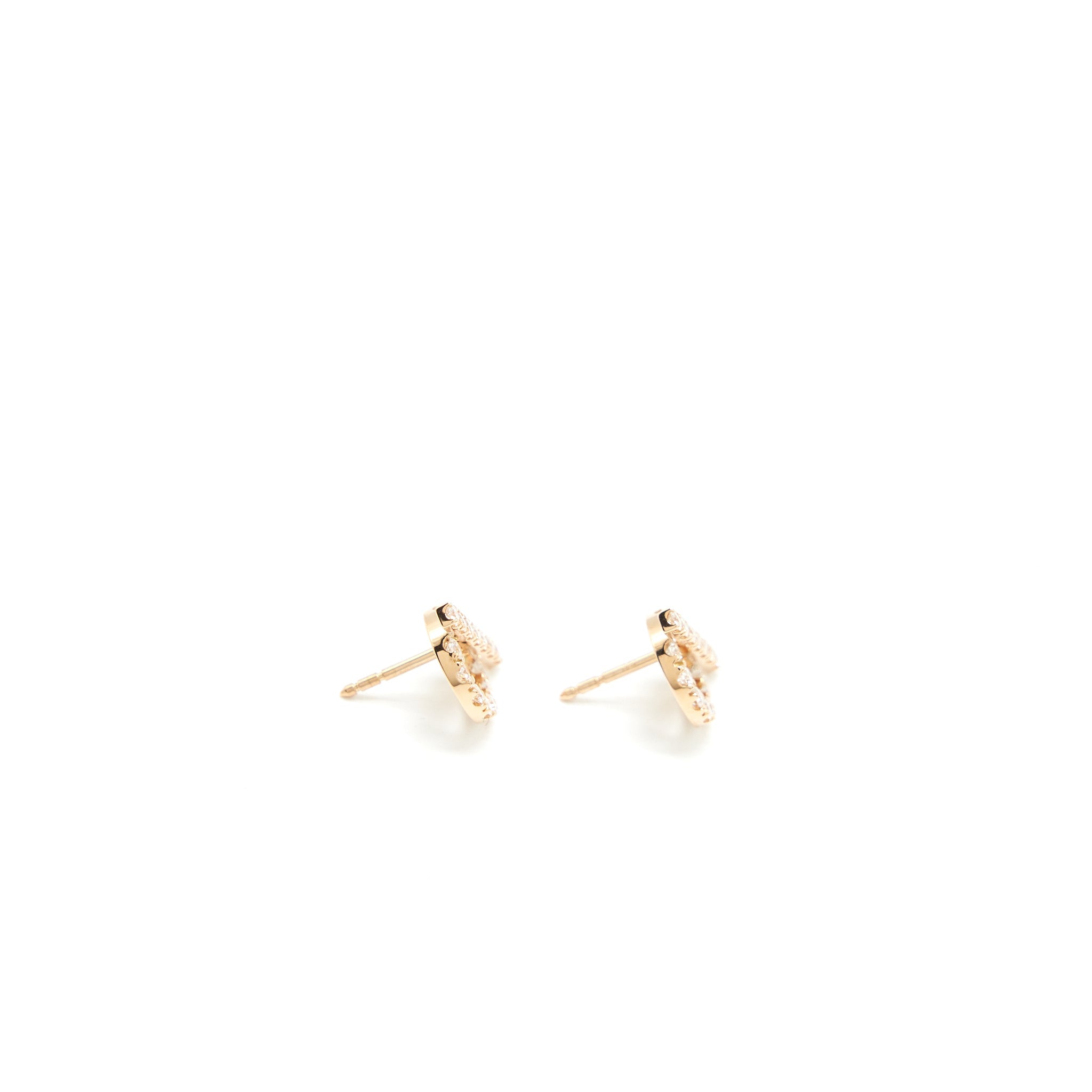 HERMES FINESSE EARRINGS ROSE GOLD WITH DIAMONDS
