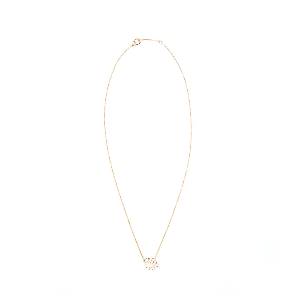 HERMES FINESSE NECKLACE ROSE GOLD WITH DIAMONDS