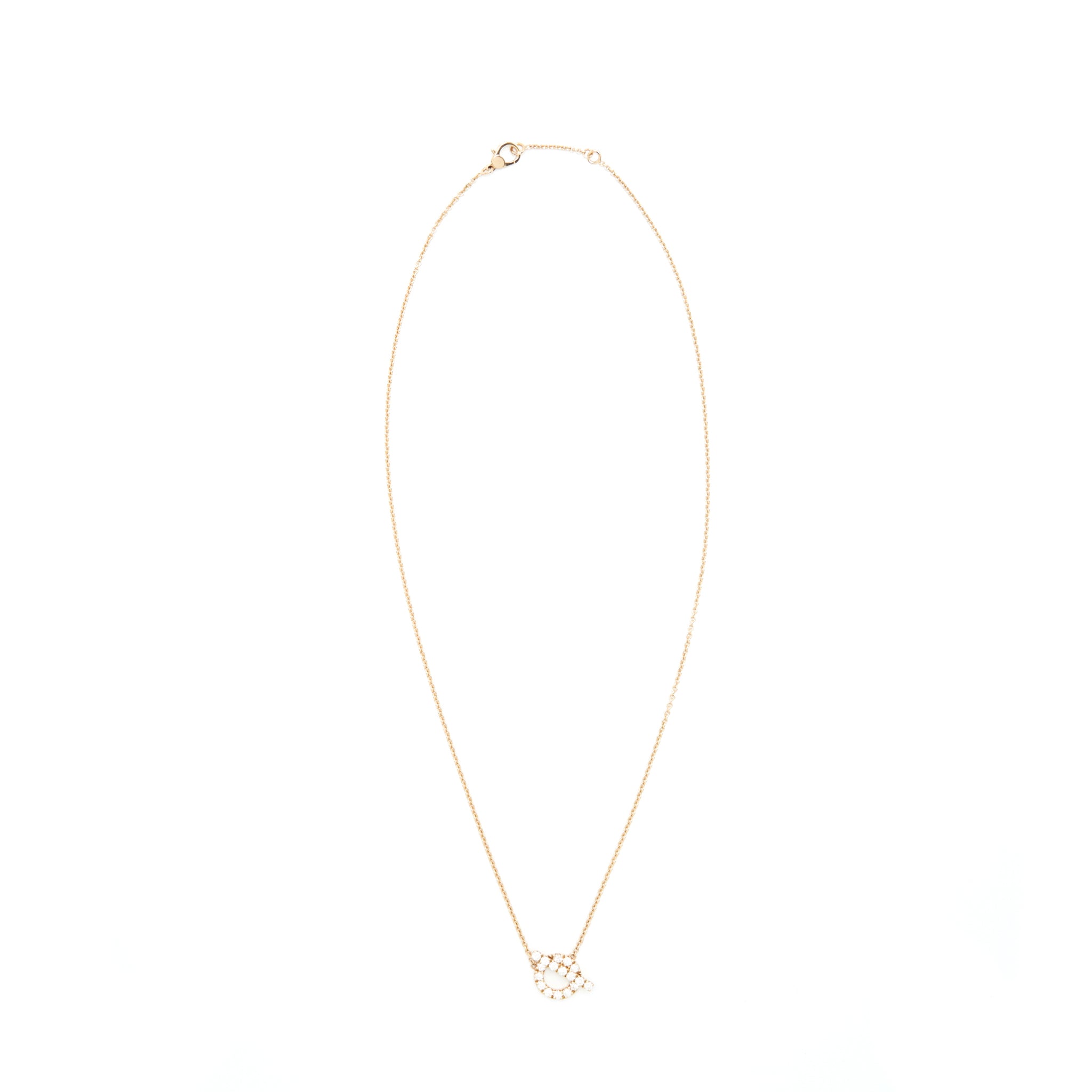 HERMES FINESSE NECKLACE ROSE GOLD WITH DIAMONDS