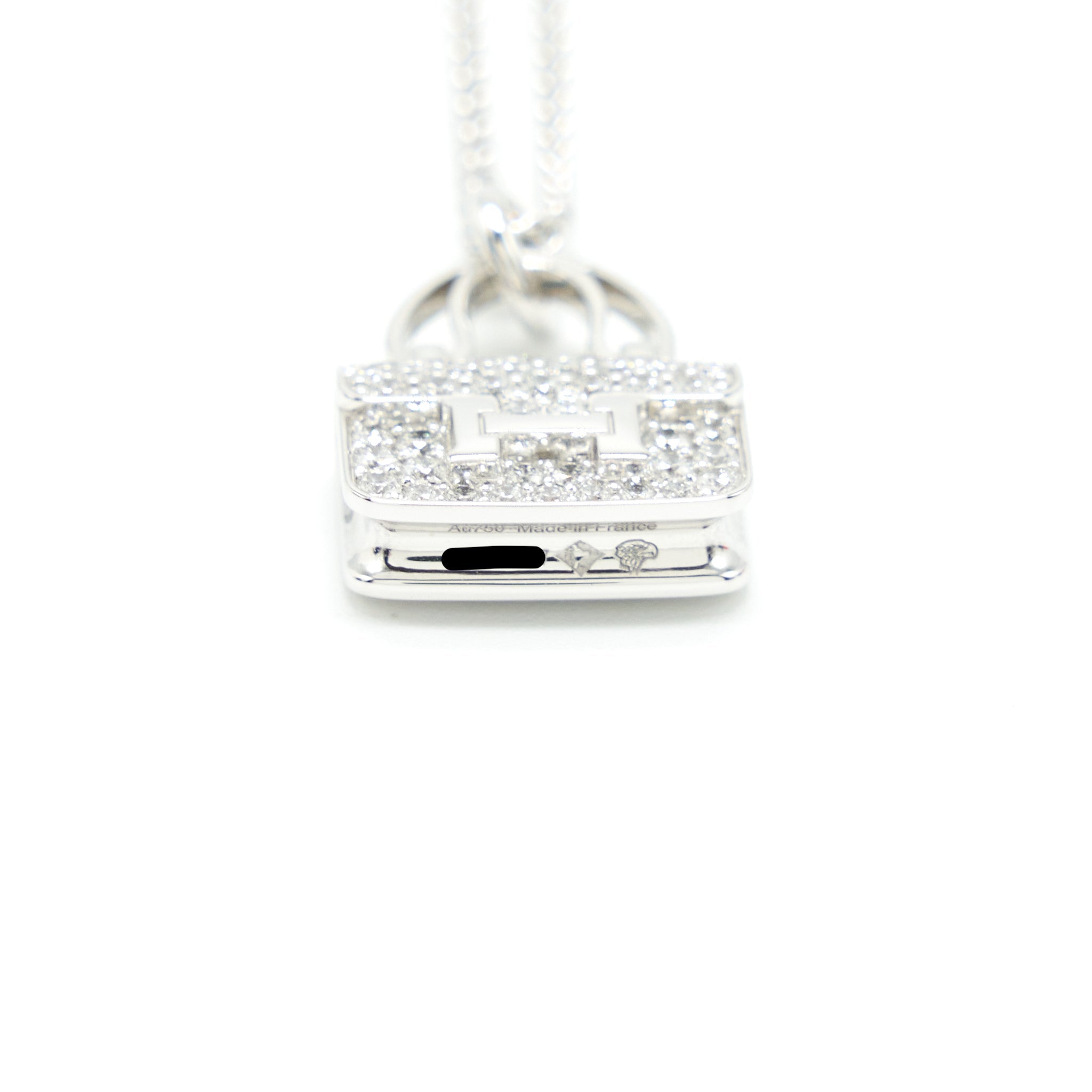 HERMES AMULETTE CONSTANCE PENDANT WHITE GOLD WITH DIAMONDS (NEW VERSION)