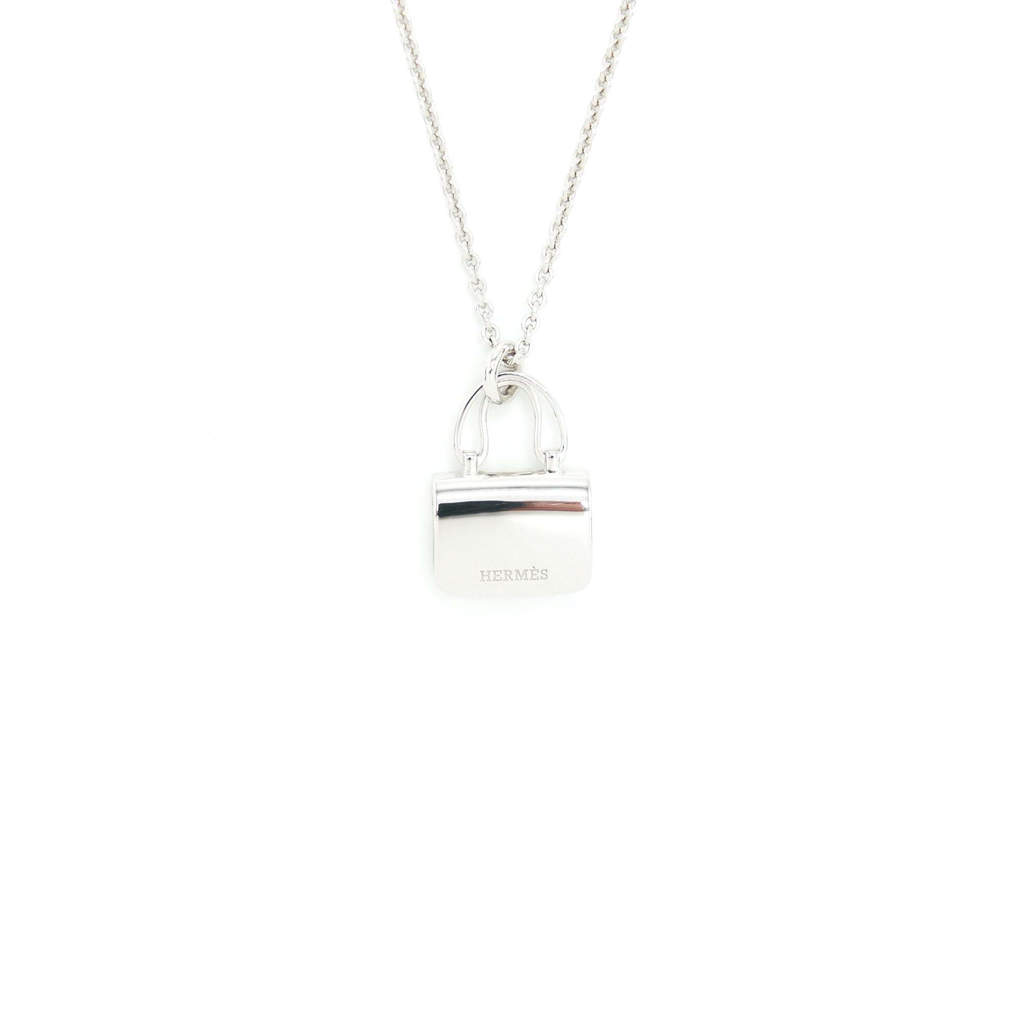 HERMES AMULETTE CONSTANCE PENDANT WHITE GOLD WITH DIAMONDS (NEW VERSION)