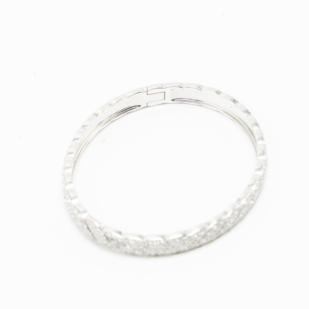 CHANEL COCO CRUSH BRACELET QUILTED MOTIF 18K WHITE GOLD DIAMONDS