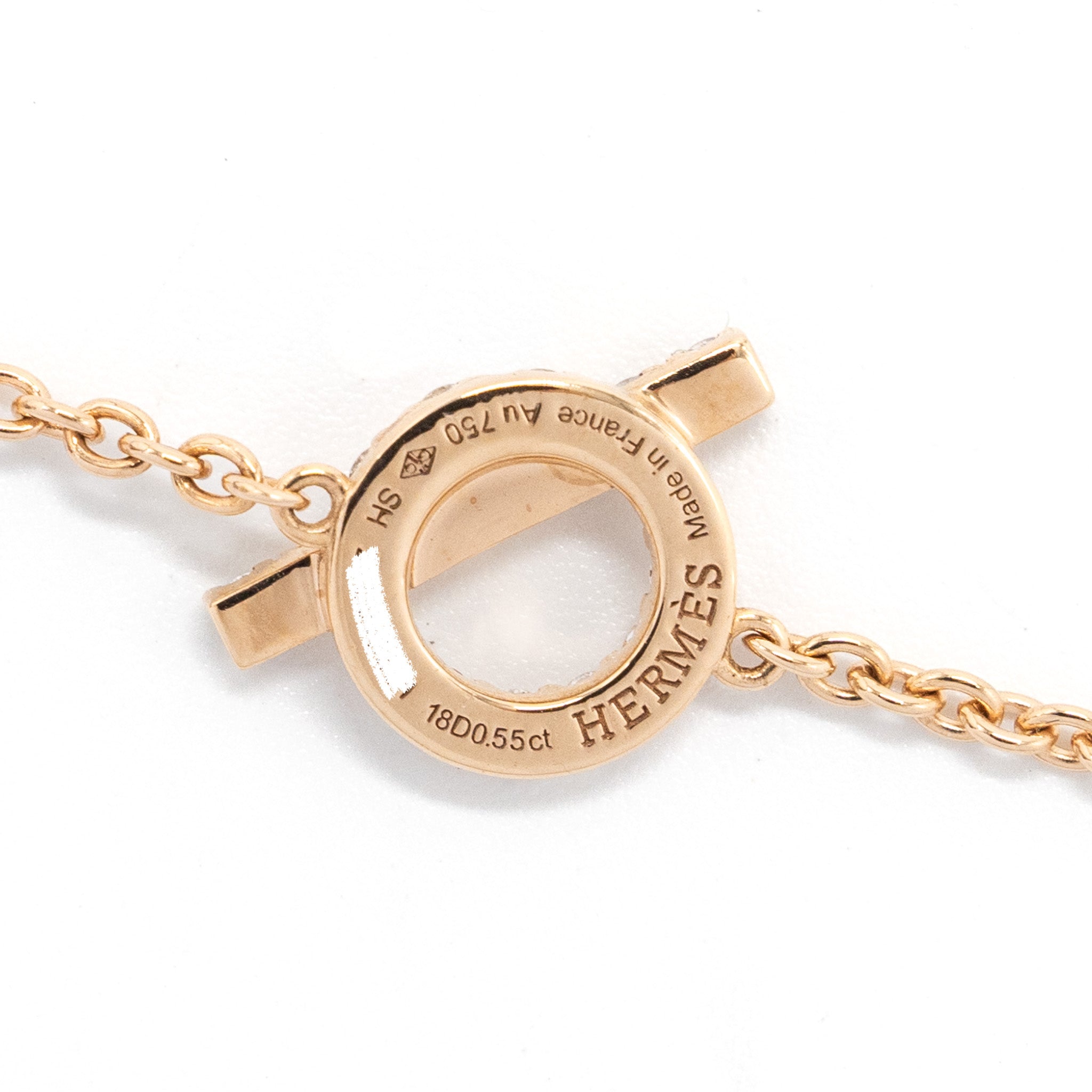 HERMES FINESSE BRACELET ROSE GOLD, DIAMONDS