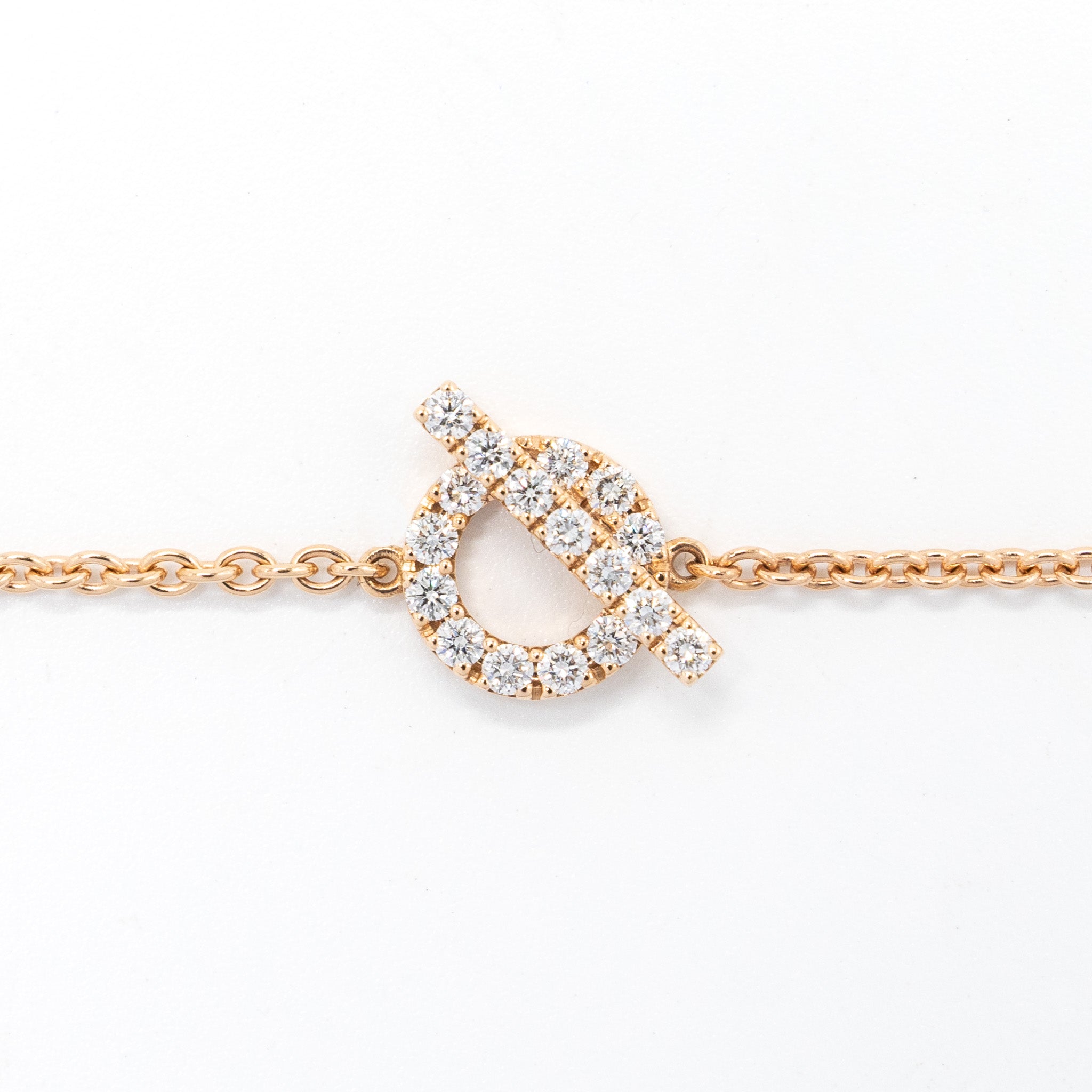 HERMES FINESSE BRACELET ROSE GOLD, DIAMONDS