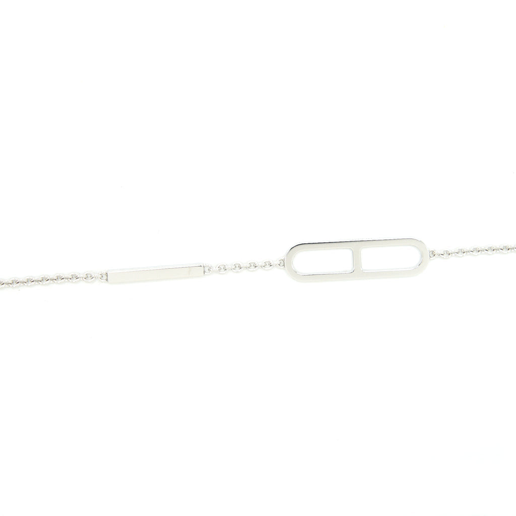 HERMES EVER CHAIN D'ANCRE BRACELET WHITE GOLD