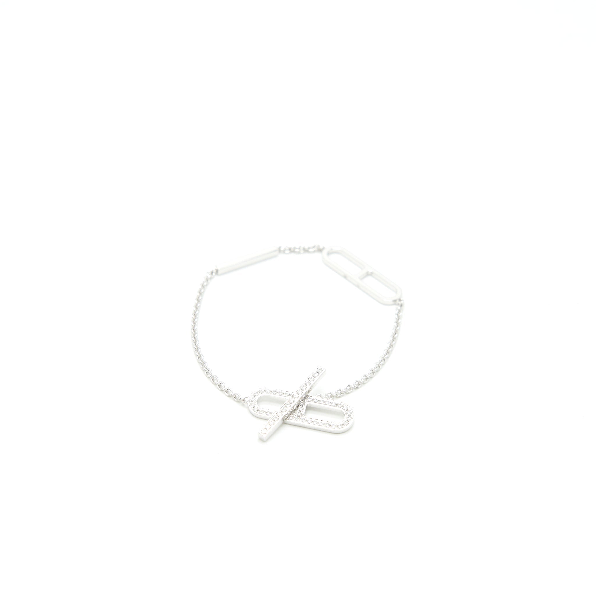 HERMES EVER CHAIN D'ANCRE BRACELET WHITE GOLD