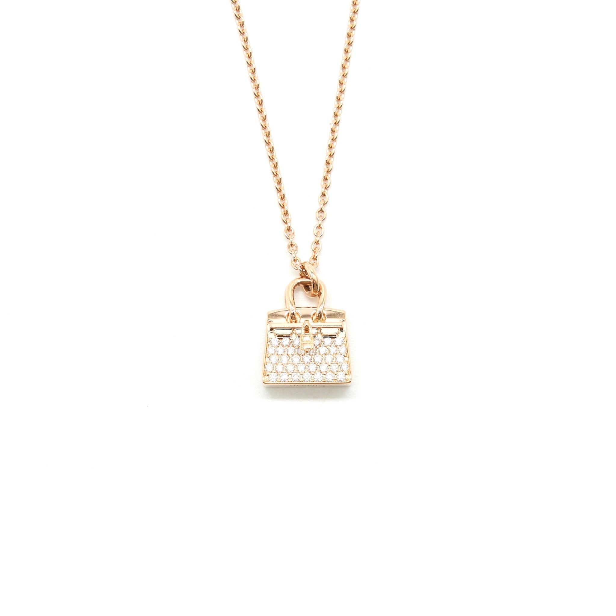 HERMES AMULETTE BIRKIN PENDANT 18K ROSEGOLD NEW VERSION