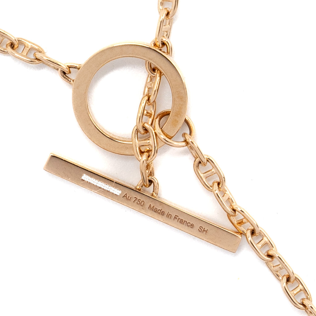 HERMES CHAIN D’ANCRE CONTOUR PENDANT ROSE GOLD, DIAMONDS