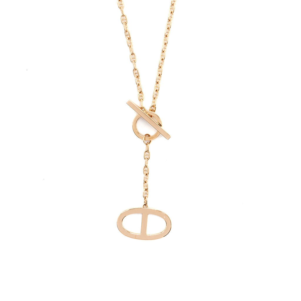 HERMES CHAIN D’ANCRE CONTOUR PENDANT ROSE GOLD, DIAMONDS