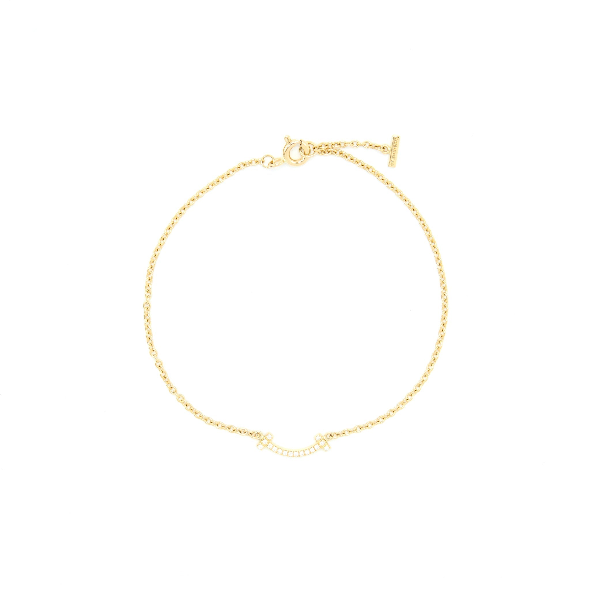 TIFFANY SMILE BRACELET YELLOW GOLD WITH DIAMONDS