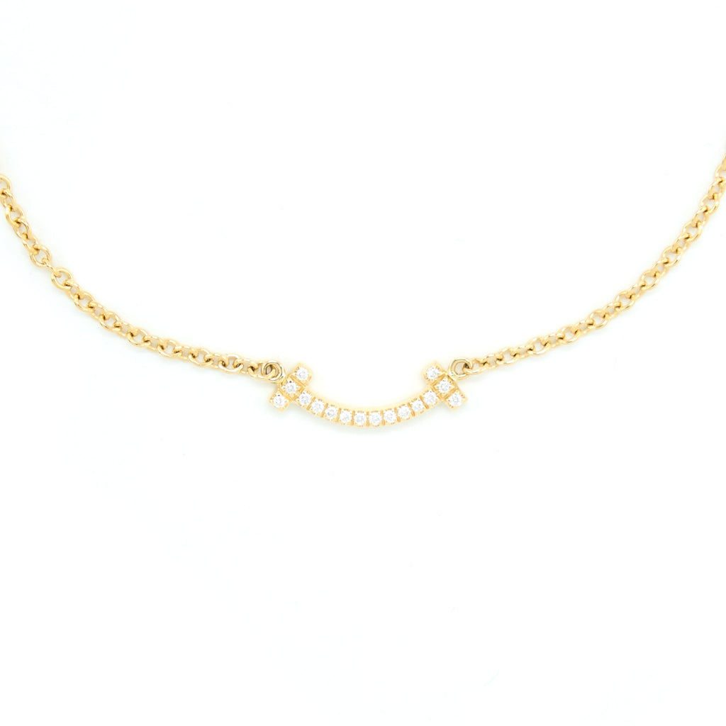 TIFFANY SMILE BRACELET YELLOW GOLD WITH DIAMONDS
