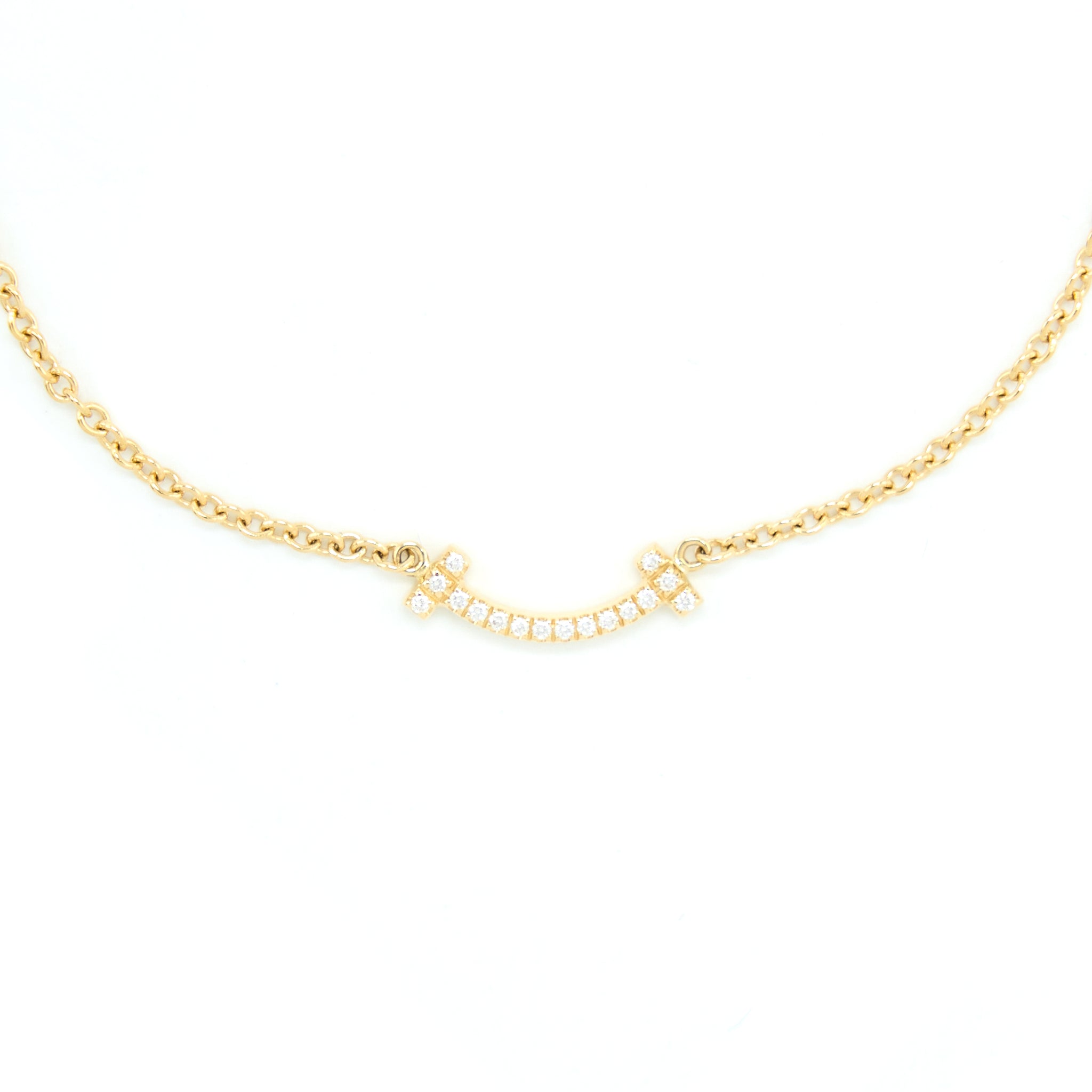 TIFFANY SMILE BRACELET YELLOW GOLD WITH DIAMONDS