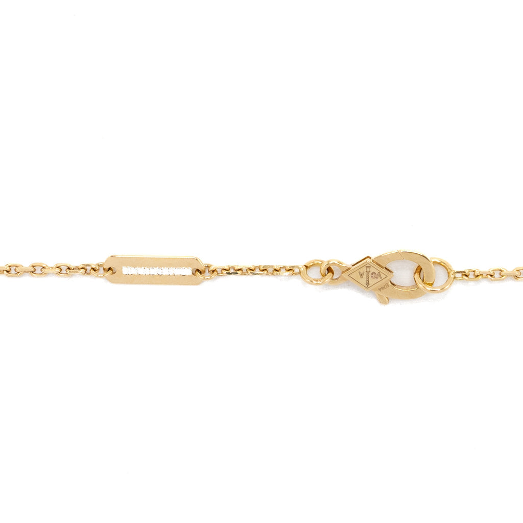 VAN CLEEF & ARPELS VINTAGE ALHAMBRA PENDANT CARNELIAN YELLOW GOLD