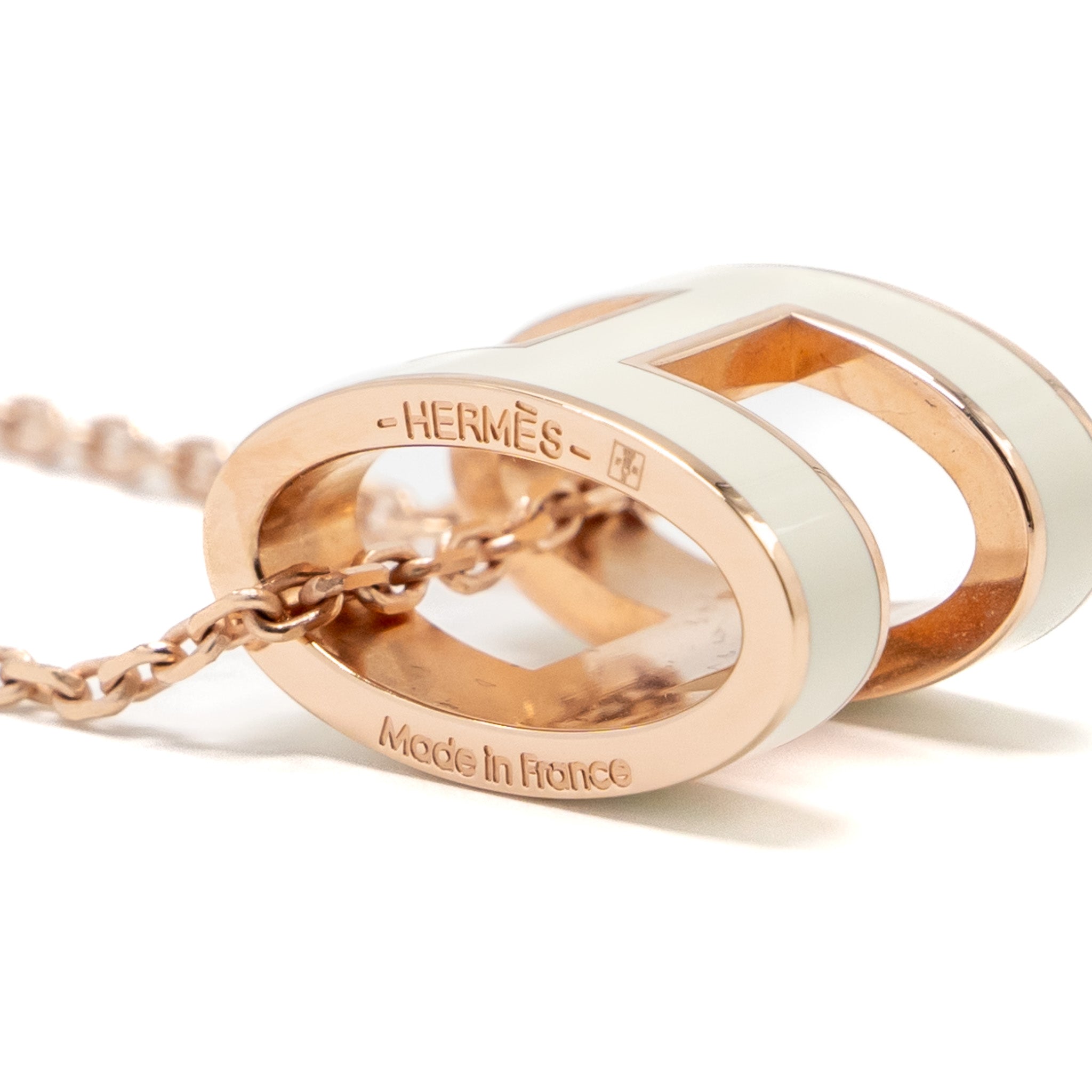 HERMES POP H PENDANT BLANC RGHW