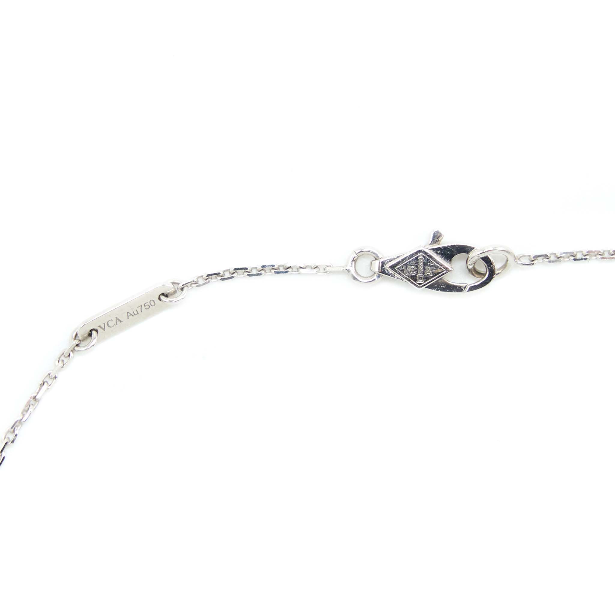 VAN CLEEF & ARPELS SWEET ALHAMBRA PENDANT WHITE GOLD DIAMONDS