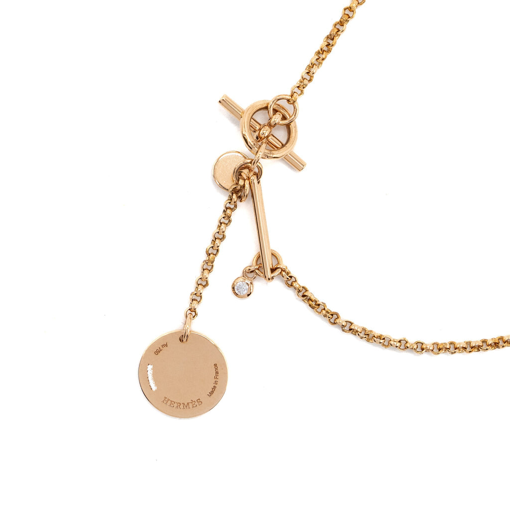 HERMES EX-LIBRIS PENDANT ROSE GOLD