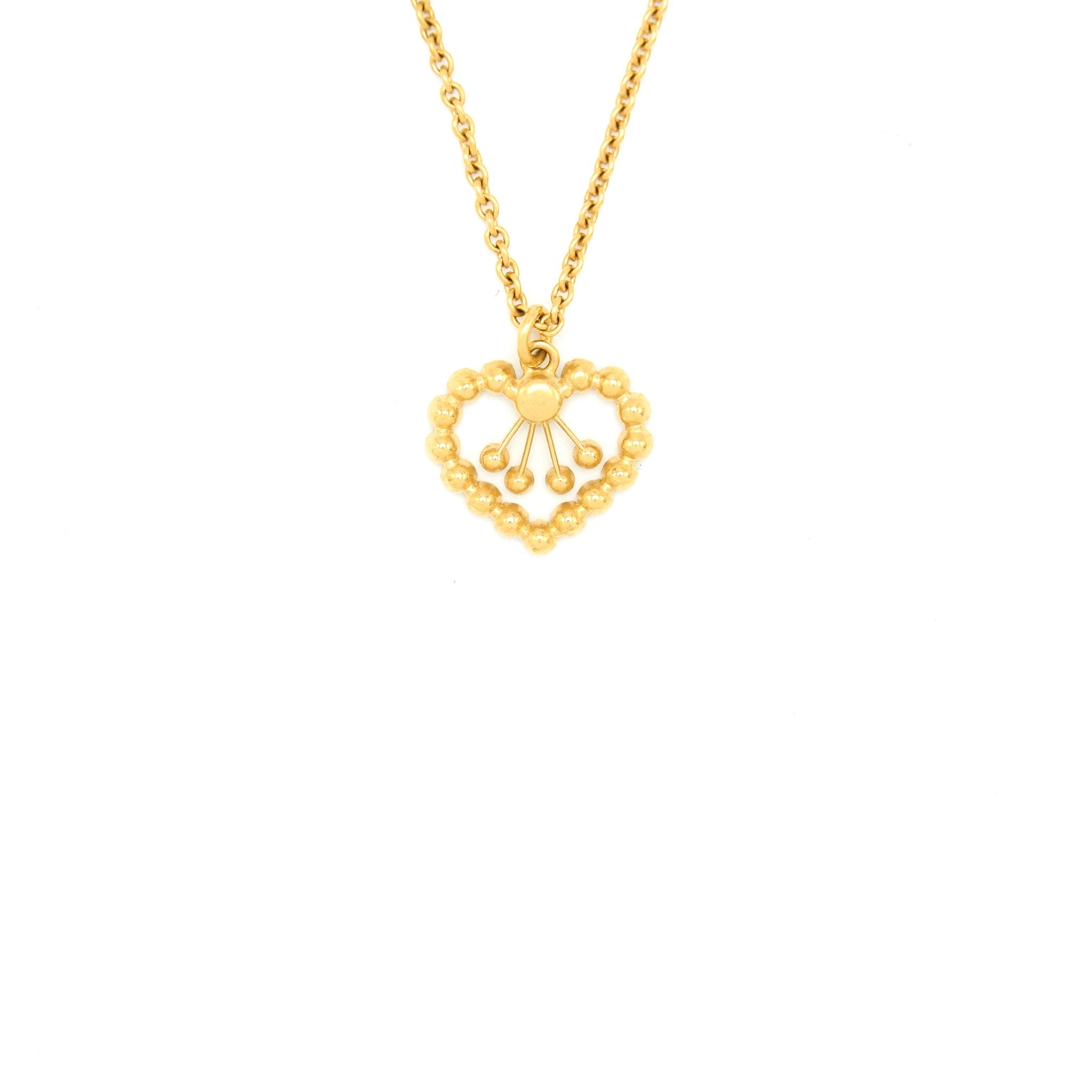DIOR HEART NECKLACE & BRACELET MULTICOLOUR CRYSTAL GOLD TONE (SELL IN A SET )