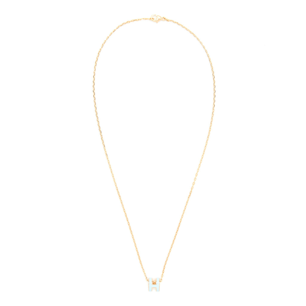 HERMES MINI POP H PENDANT BLUE ZEPHYR RGHW