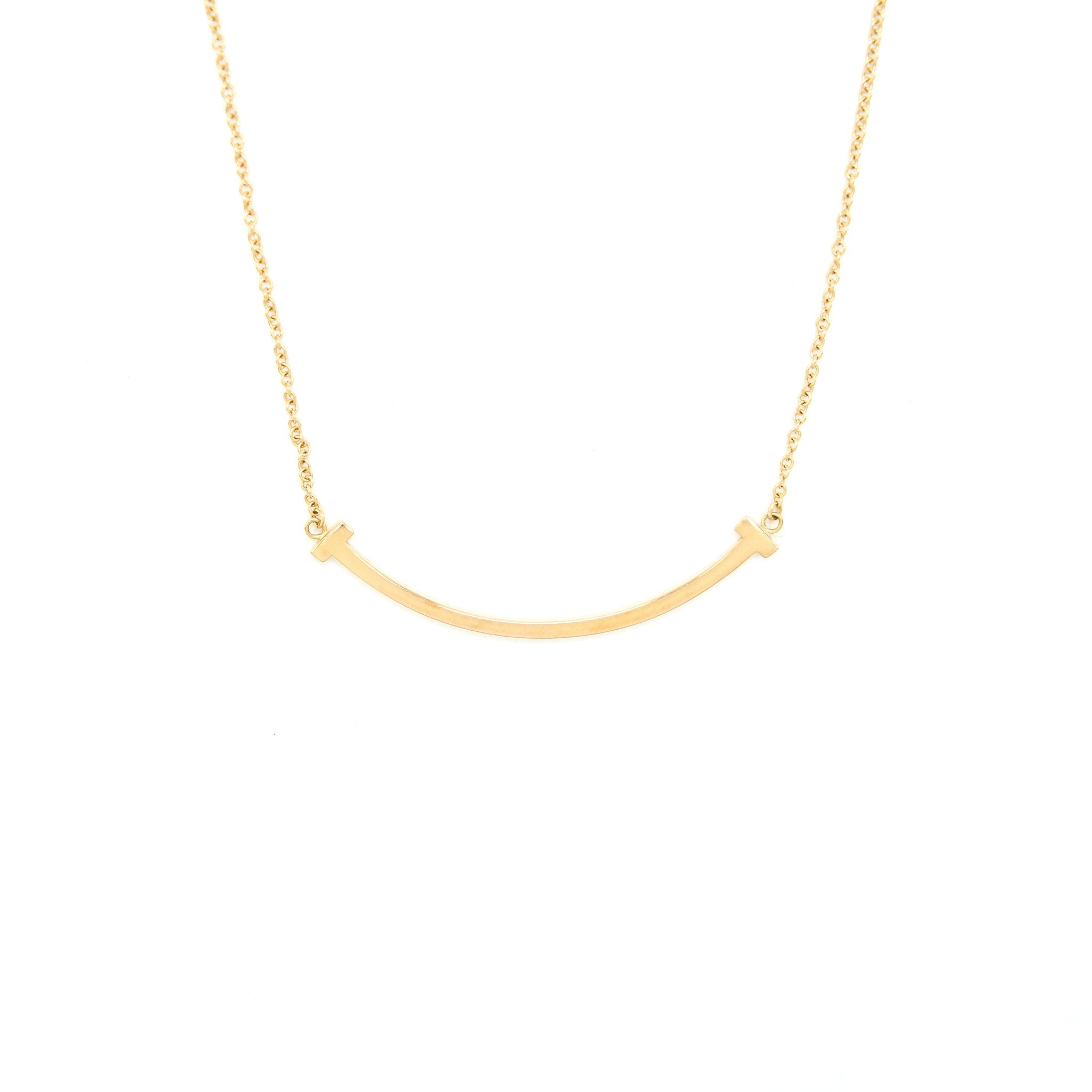 TIFFANY T SMILE PEDANT ROSEGOLD