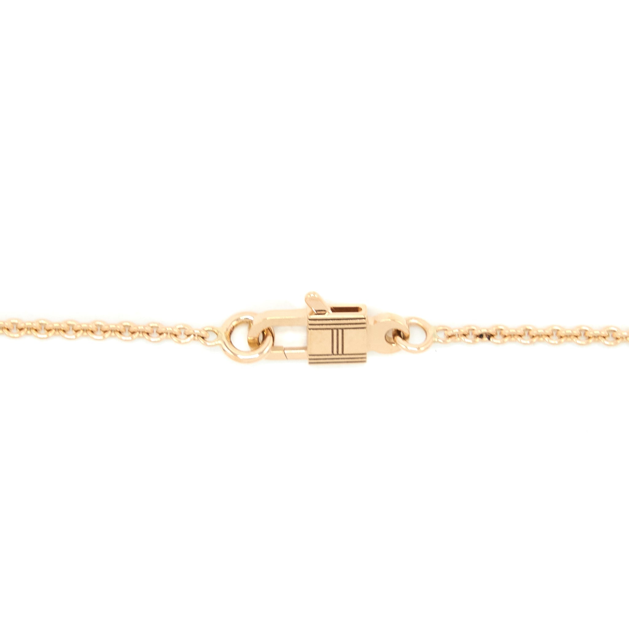 HERMES AMULETTES BIRKIN PENDANT ROSE GOLD DIAMONDS