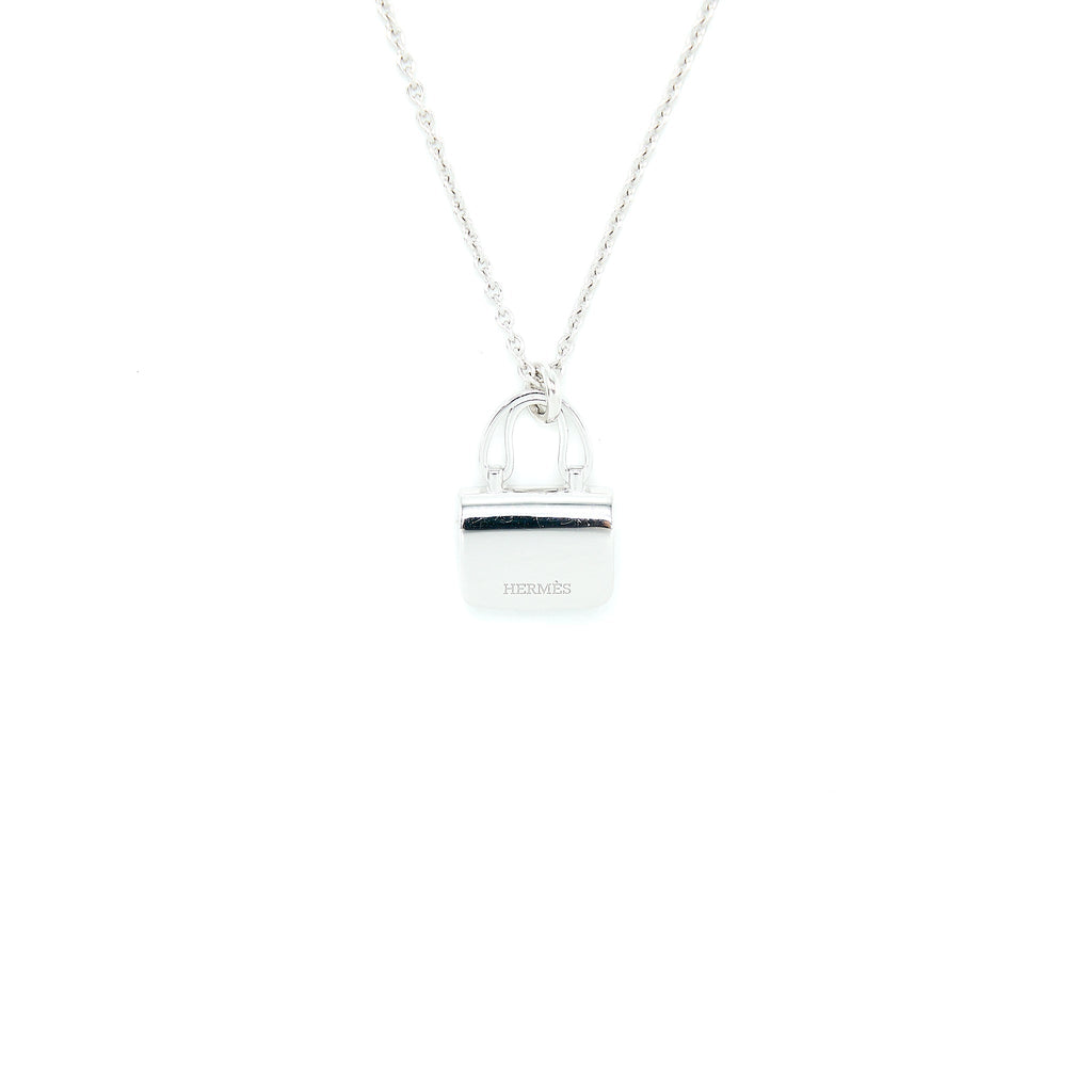 HERMES AMULETTE CONSTANCE PENDANT WHITE GOLD DIAMONDS