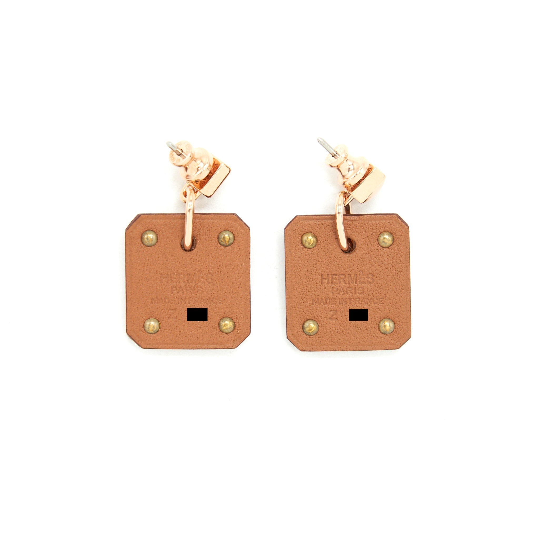 HERMES AS DE COEUR EARRINGS GOLD