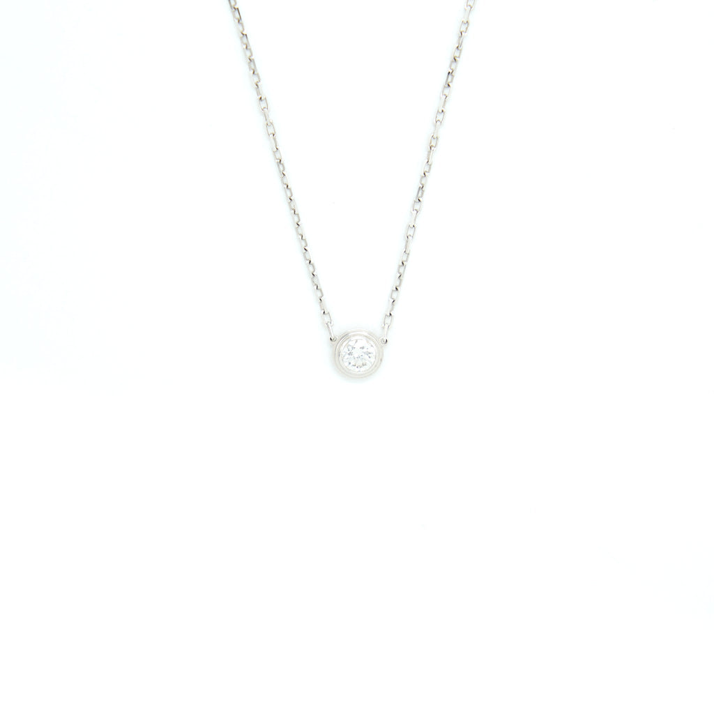 CARTIER D'AMOUR NECKLACE, LARGE MODEL WHITE GOLD WITH DIAMOND