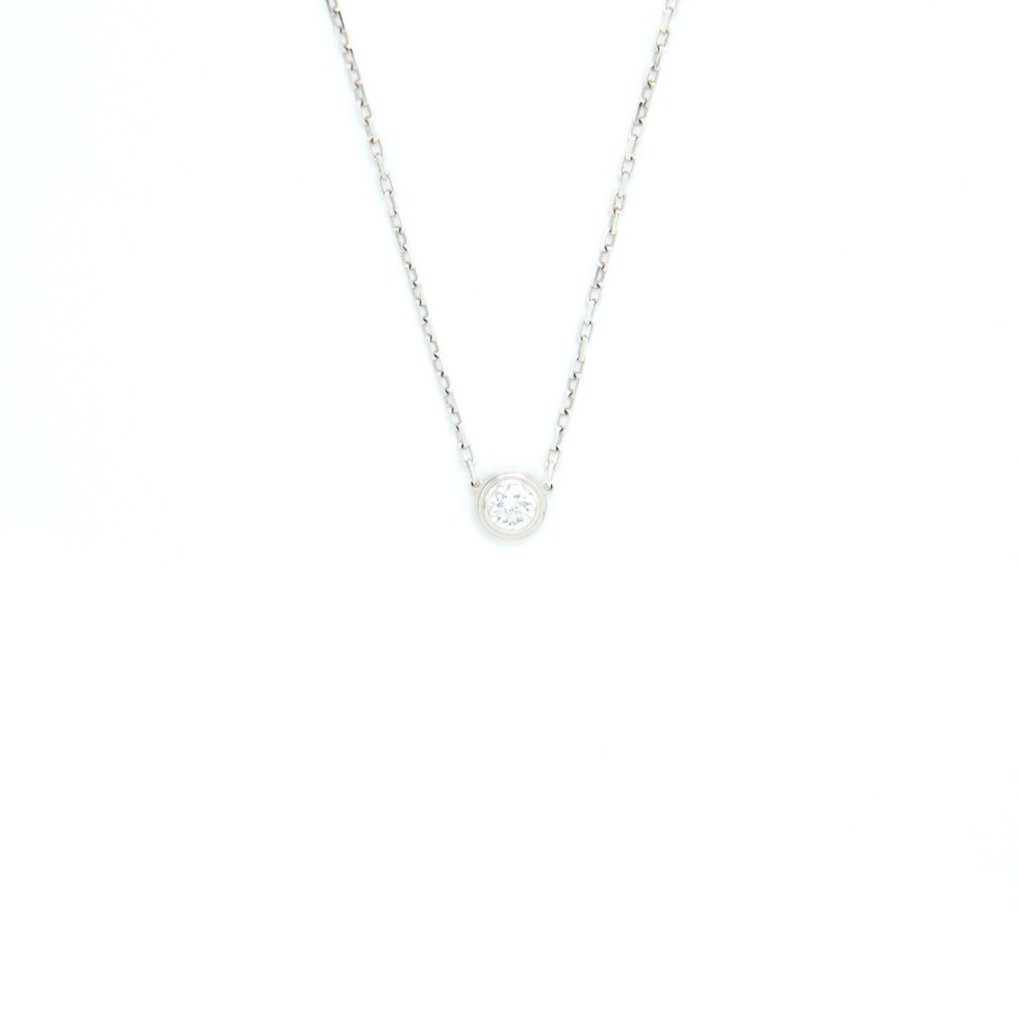 CARTIER D'AMOUR NECKLACE, LARGE MODEL WHITE GOLD WITH DIAMOND