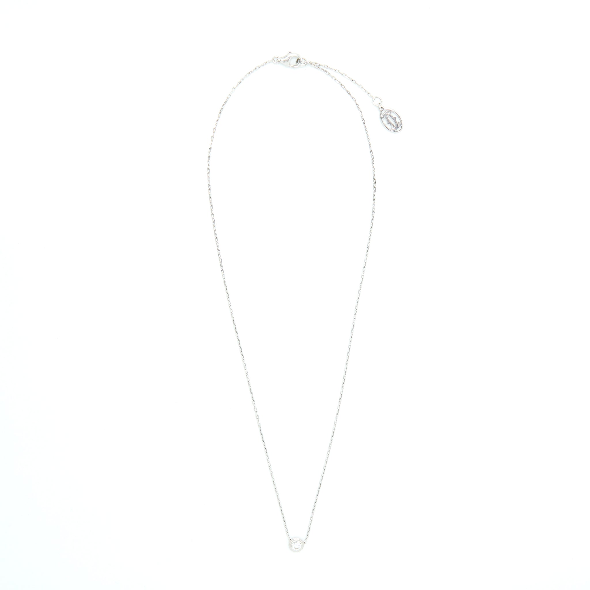 CARTIER D'AMOUR NECKLACE, LARGE MODEL WHITE GOLD WITH DIAMOND