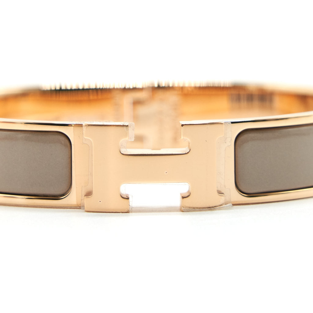 HERMES CLIC H BRACELET MARRON GLACÉ RGHW