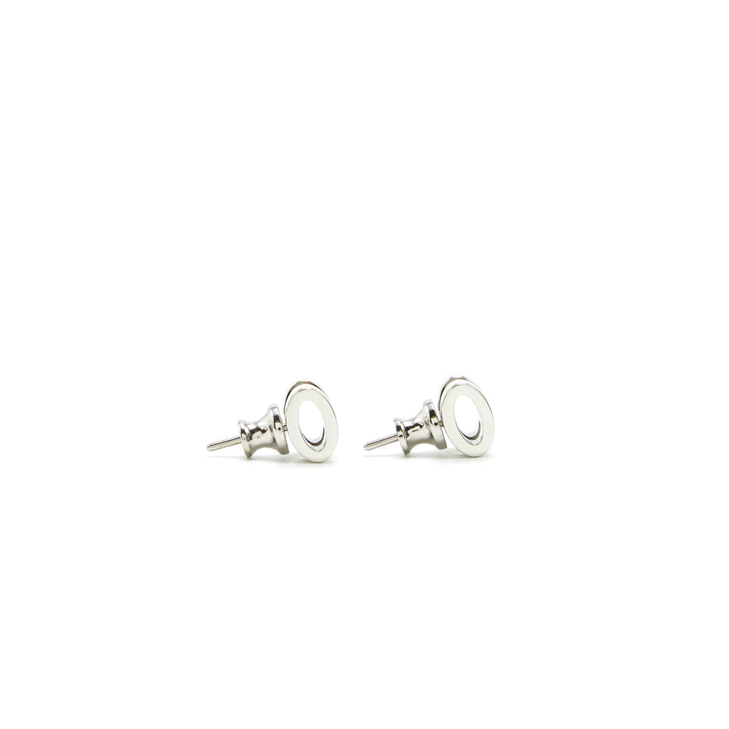 HERMES MINI POP H EARRINGS BLANC SHW